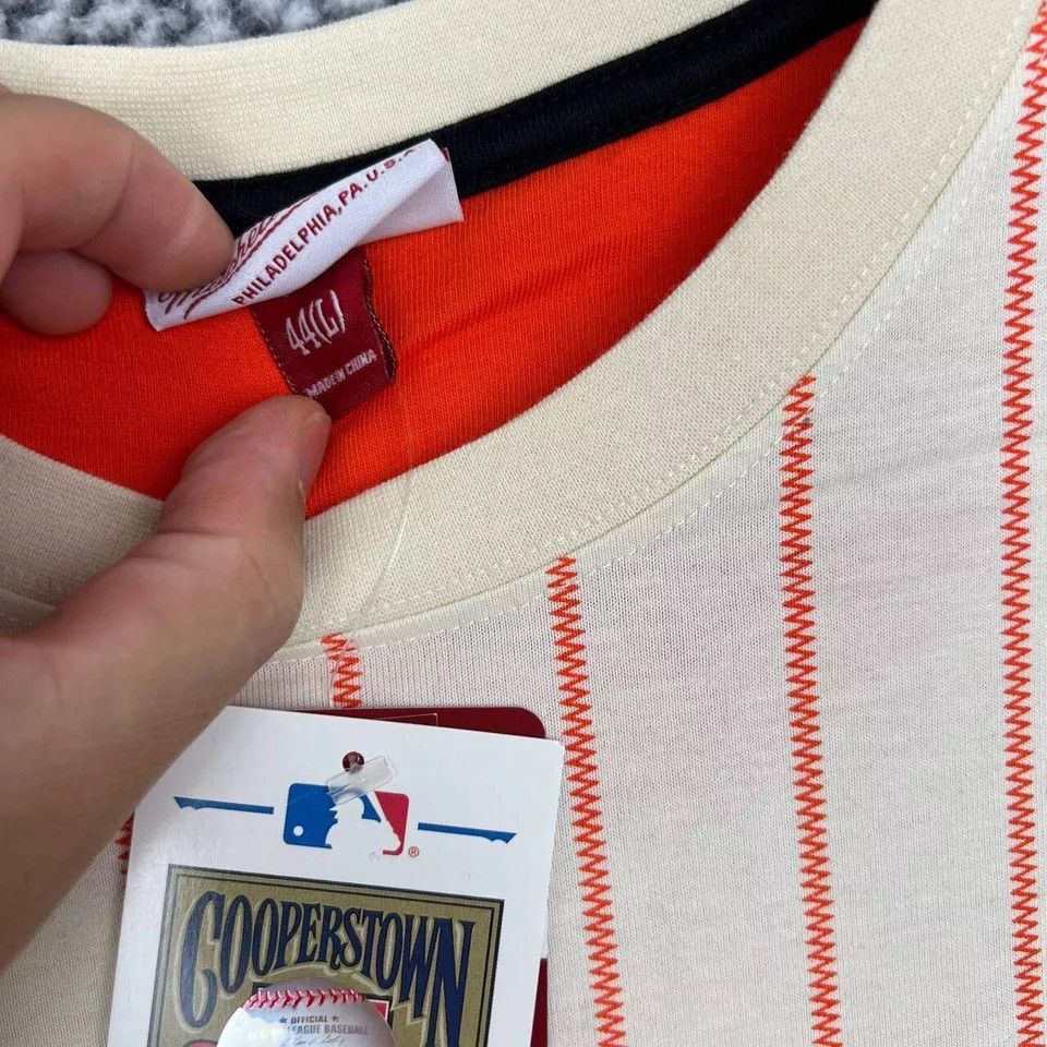 Mitchell & Ness San Francisco Giants Shirt Men L Pinstripes Crew Neck Cotton Size US L / EU 52-54 / 3 - 4 Thumbnail