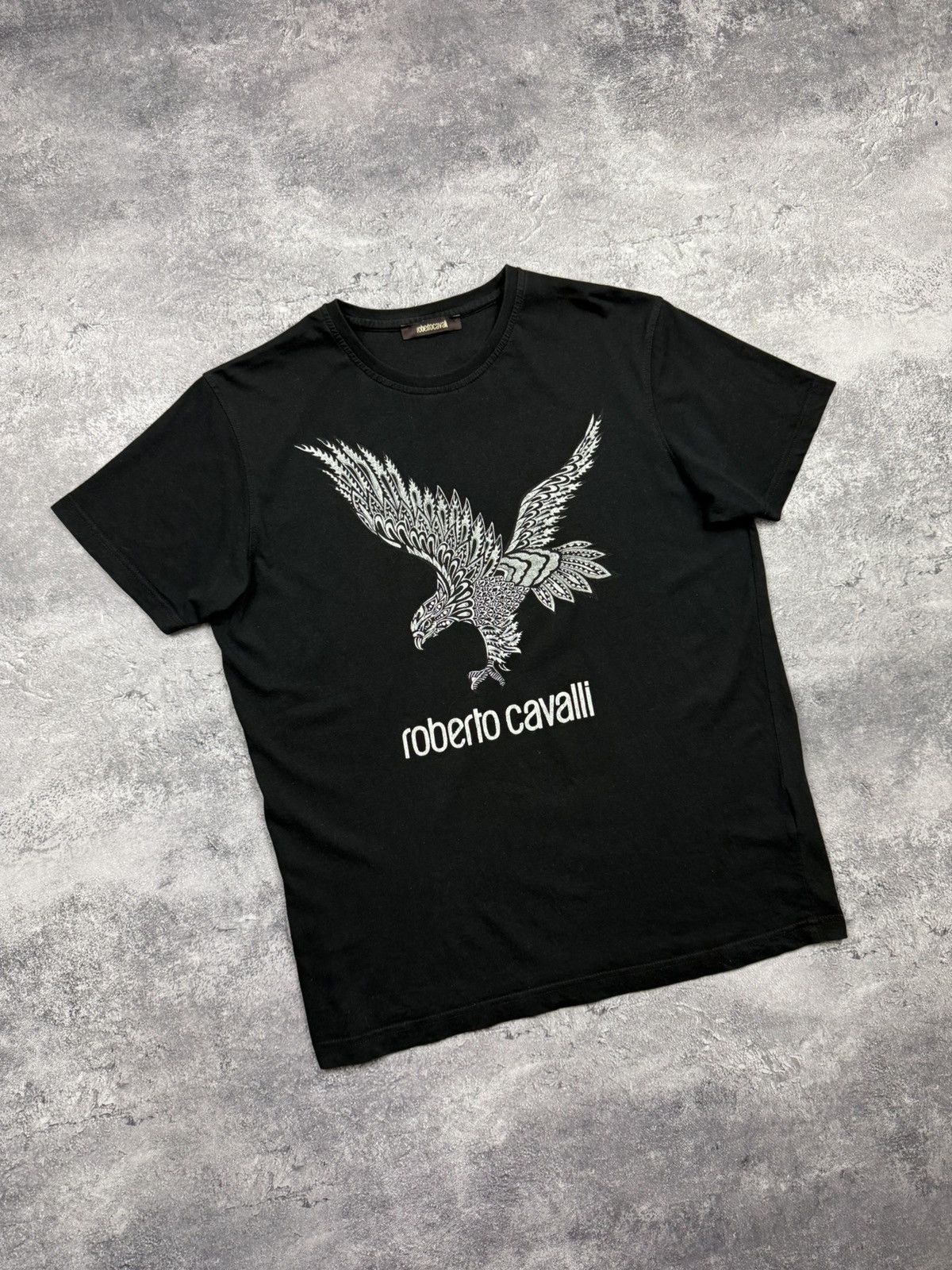 Roberto Cavalli Vintage Roberto Cavalli Eagle Big Logo T-Shirt Y2K Rare Tee Size US M / EU 48-50 / 2 - 3 Thumbnail