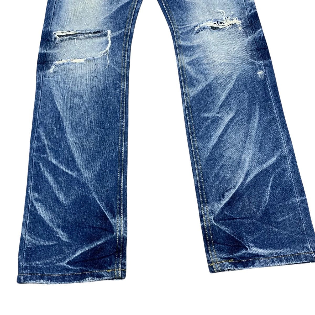 Beauty Beast Vintage Lolita Distressed Jeans Ripped Blue Faded Size US 28 / EU 44 - 4 Thumbnail