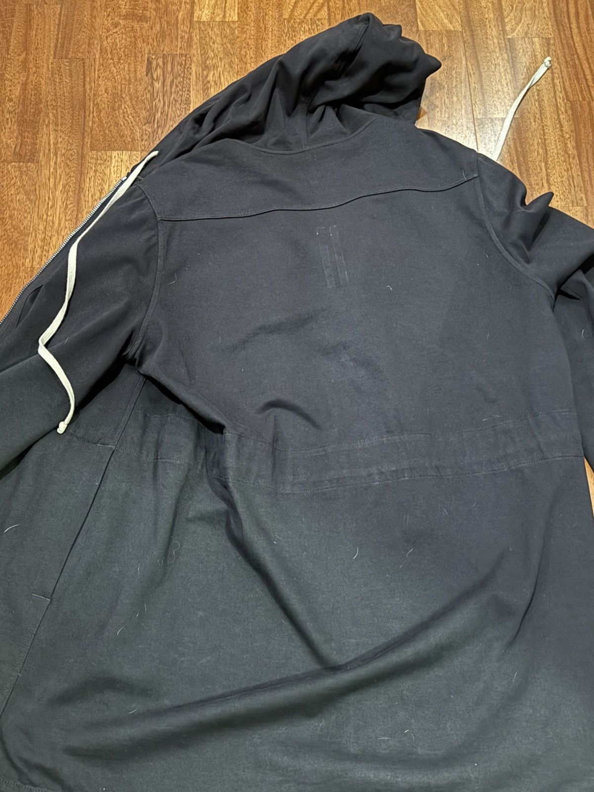 Rick Owens Rick Owens Long Zipped Hoodie Black size M Size US M / EU 48-50 / 2 - 5 Thumbnail