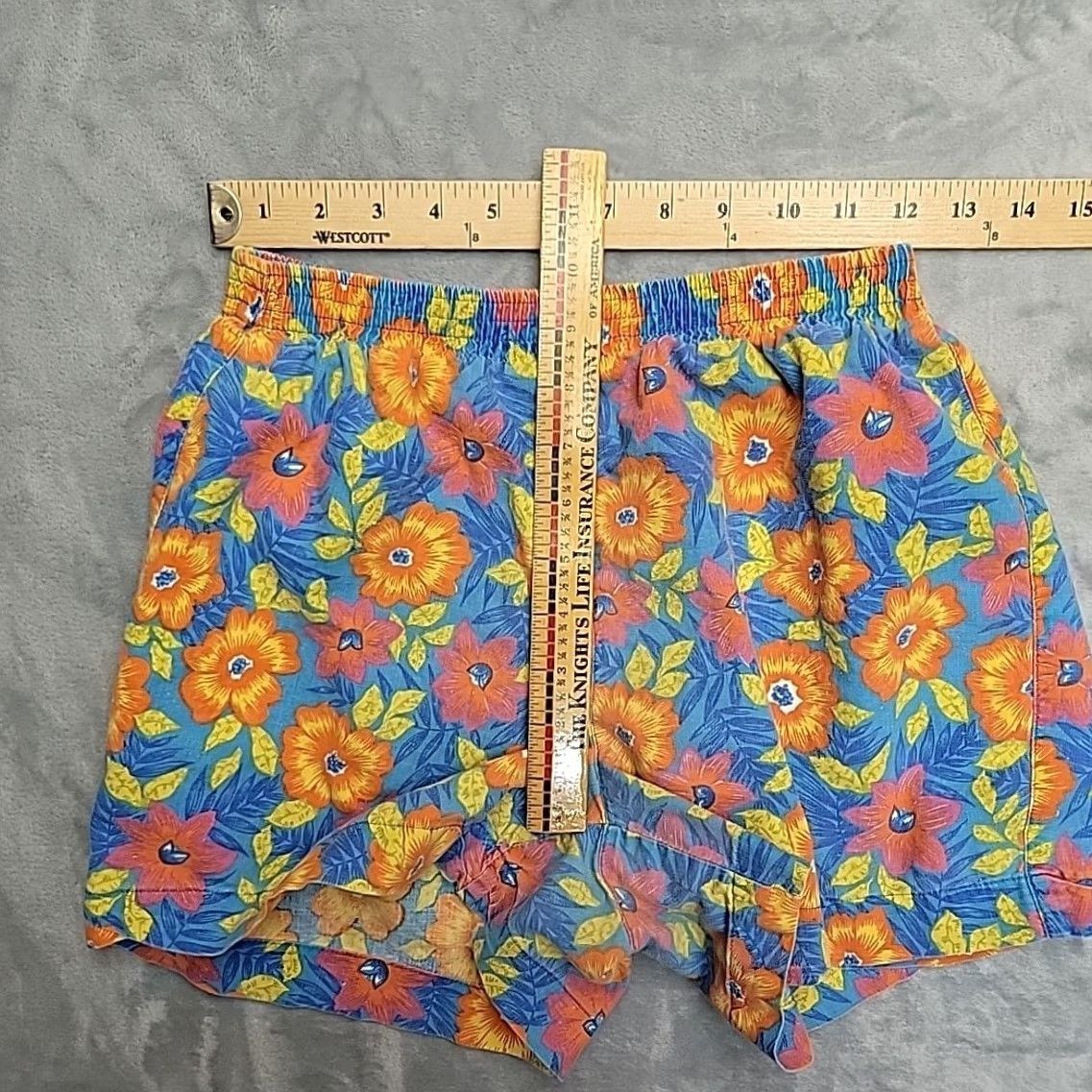 Vintage VTG Juliano Shorts Women S Blue Floral Hawaiian Tropical Elastic Waist Retro Pockets Casual Size 28" / US 6 / IT 42 - 5 Thumbnail