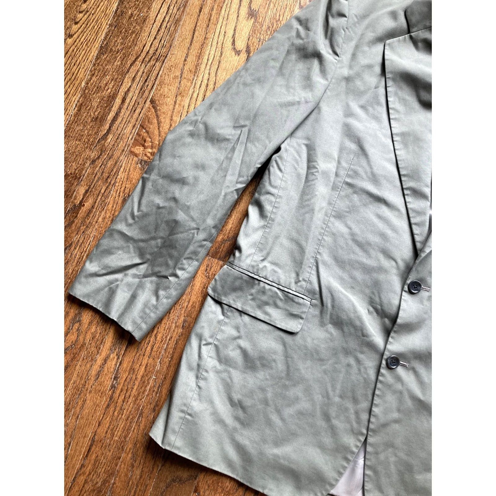 Brooks Brothers Brooks Brothers Blazer Men's 43L Long Two-Button Green Olive Solid Jacket Coat Size 46R - 2 Thumbnail