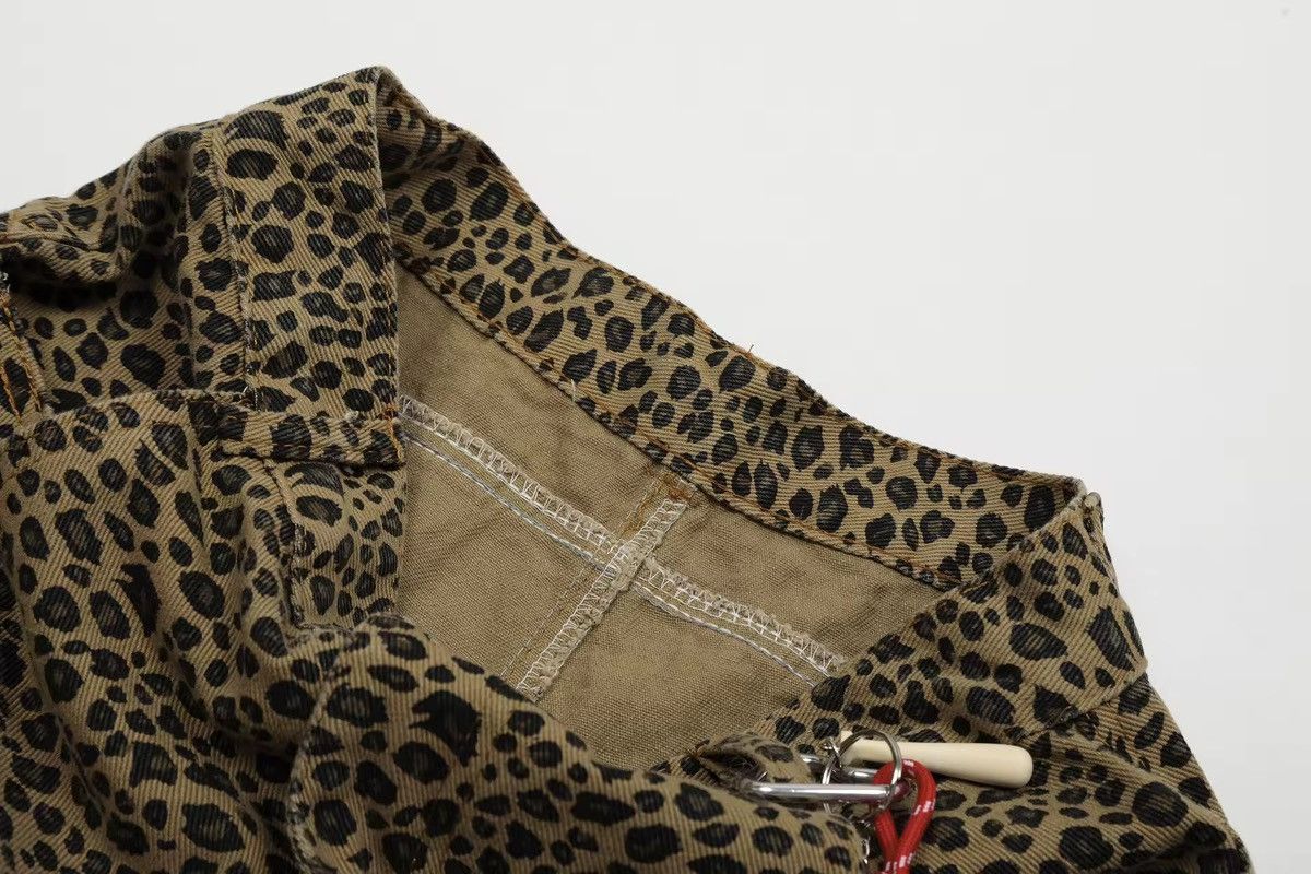 Japanese Brand Streetwear Leopard Trendy Loose Wide Leg Pants Jeans Size US 33 - 4 Thumbnail