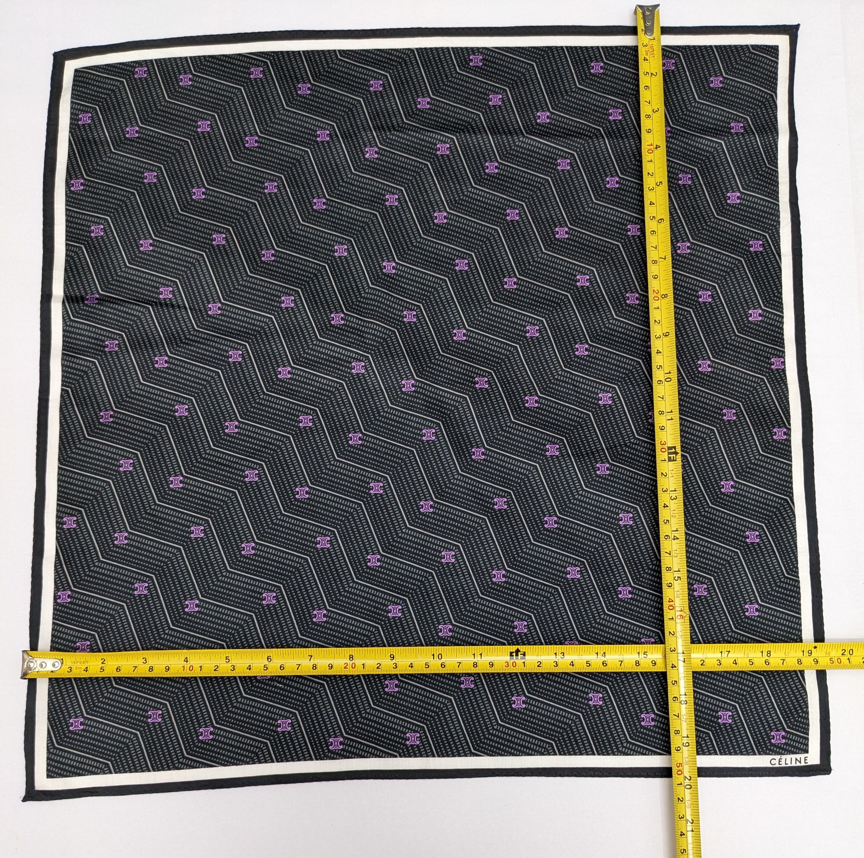Celine CELINE Handkerchief Pocket Square Macadam Blazon Logo Size ONE SIZE - 4 Thumbnail