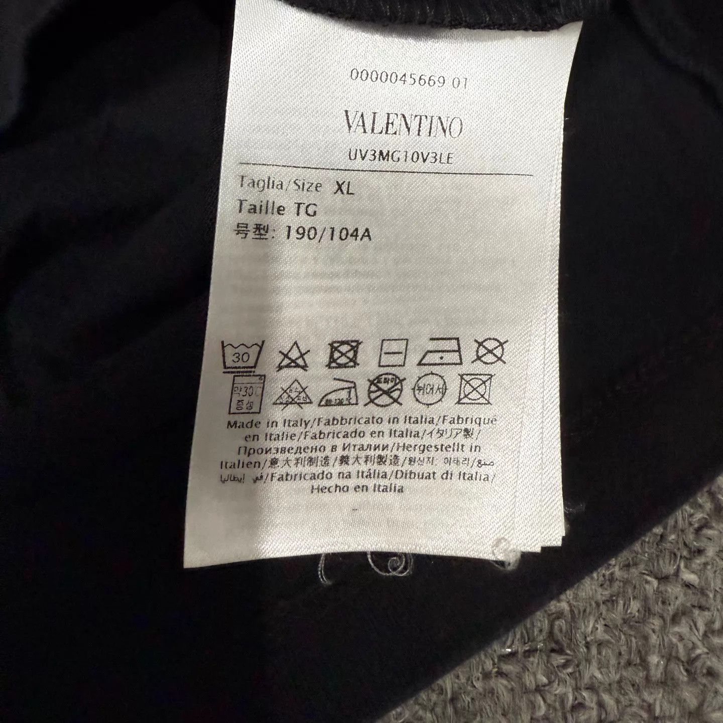 Valentino Valentino VLTN Logo Black SS Tee XL 99 New Size XL / US 12-14 / IT 48-50 - 4 Thumbnail
