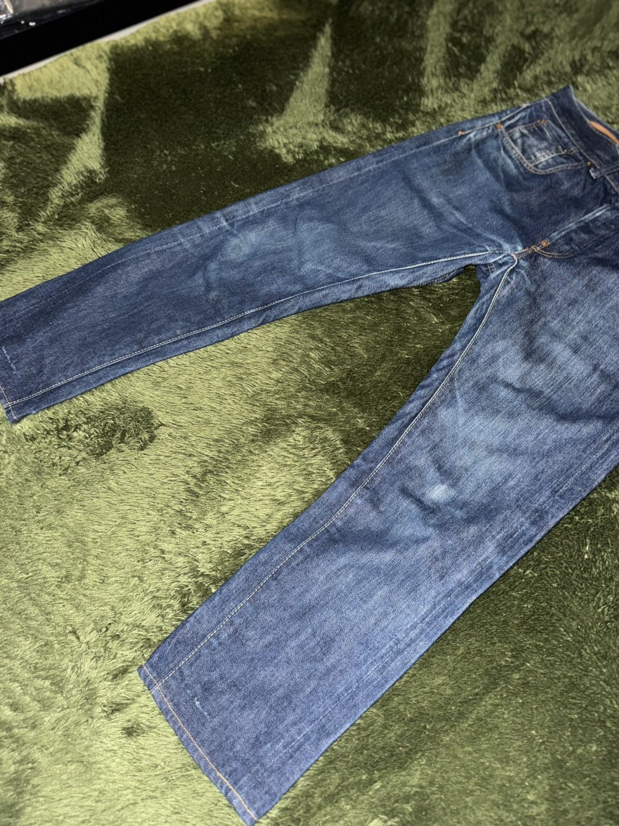MasterPiece Masterpiece Made in Japan Button-Fly Selvedge Denim Pants Size US 27 - 6 Thumbnail
