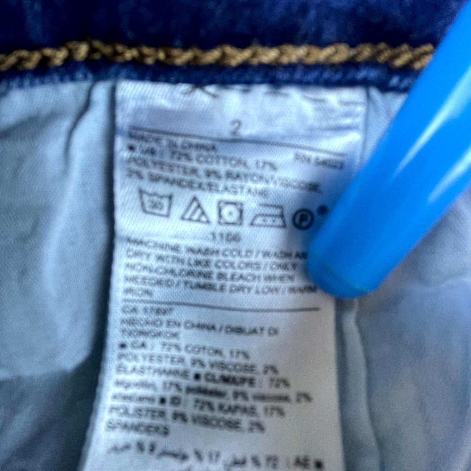 Old Navy Old Navy Rockstar Jeans Womens 2 Blue Y2K Skinny Embroidered Size 26" / US 2 / IT 38 - 9 Thumbnail