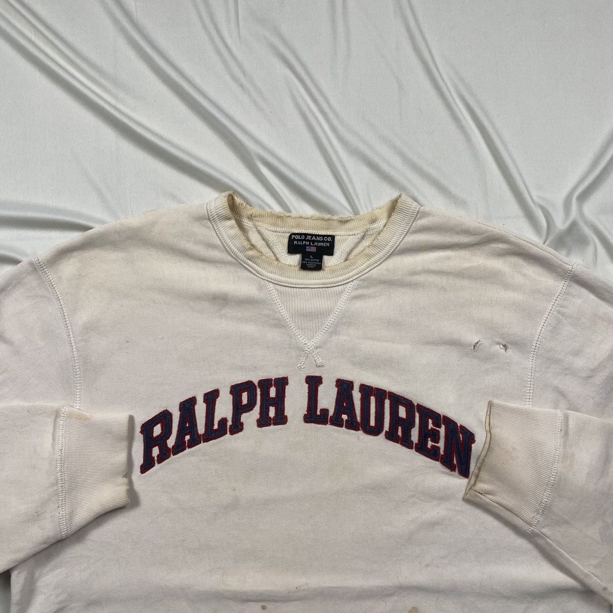 Polo Ralph Lauren Vintage y2k Polo Jeans Co Distressed Crewneck Size US L / EU 52-54 / 3 - 1 Thumbnail