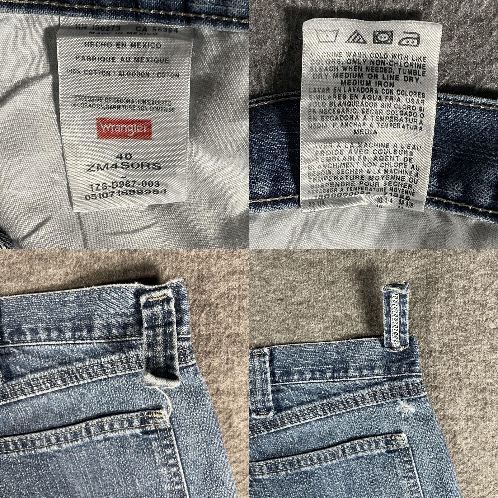 Wrangler VINTAGE Wrangler Authentics Cargo Shorts Mens 40 Blue Denim Relaxed Fit Y2K Baggy Size US 40 / EU 56 - 8 Thumbnail