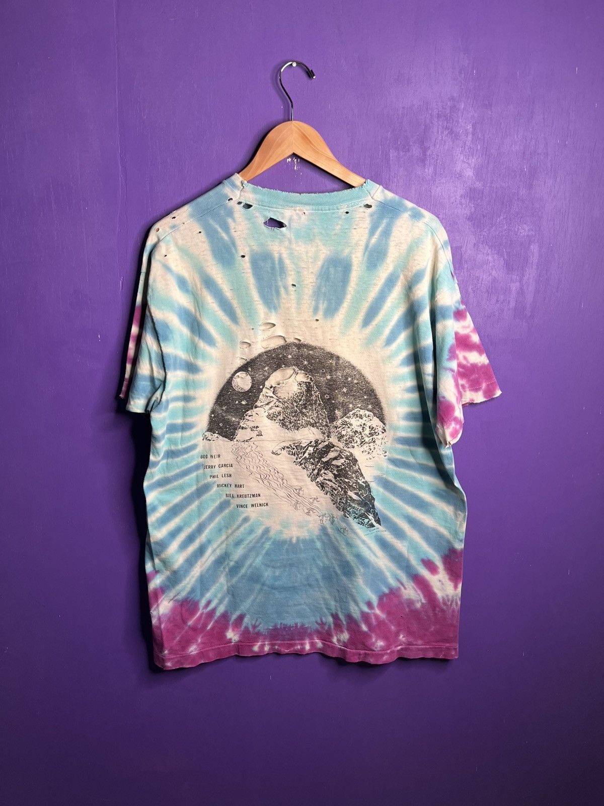 Band Tees × Grateful Dead × Vintage Vintage 1990 Grateful Dead skiing tie dye t-shirt Size US XL / EU 56 / 4 - 2 Thumbnail