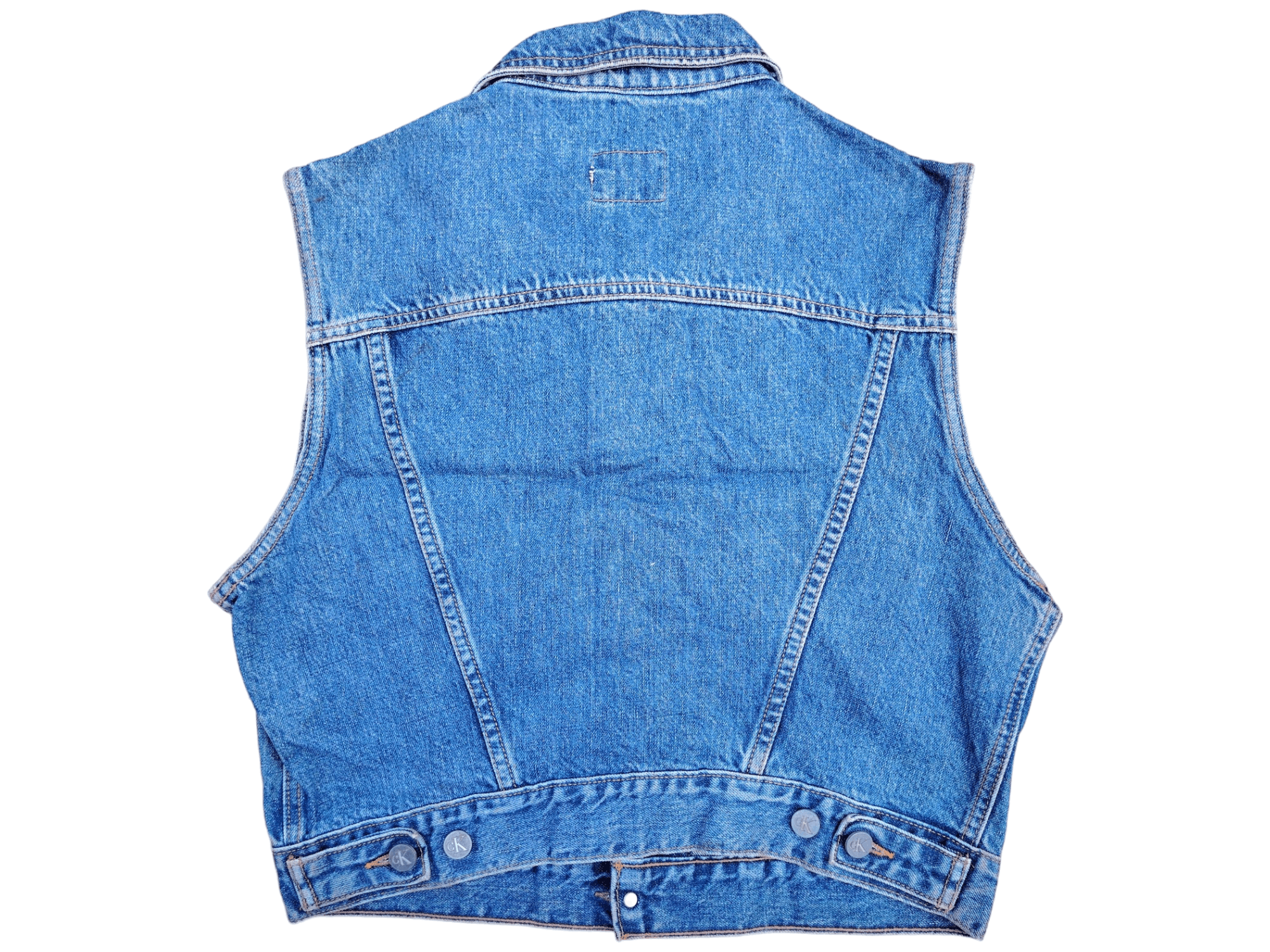 Calvin Klein × Vintage Calvin Klein Vintage Denim Vest Jacket Size US L / EU 52-54 / 3 - 2 Thumbnail