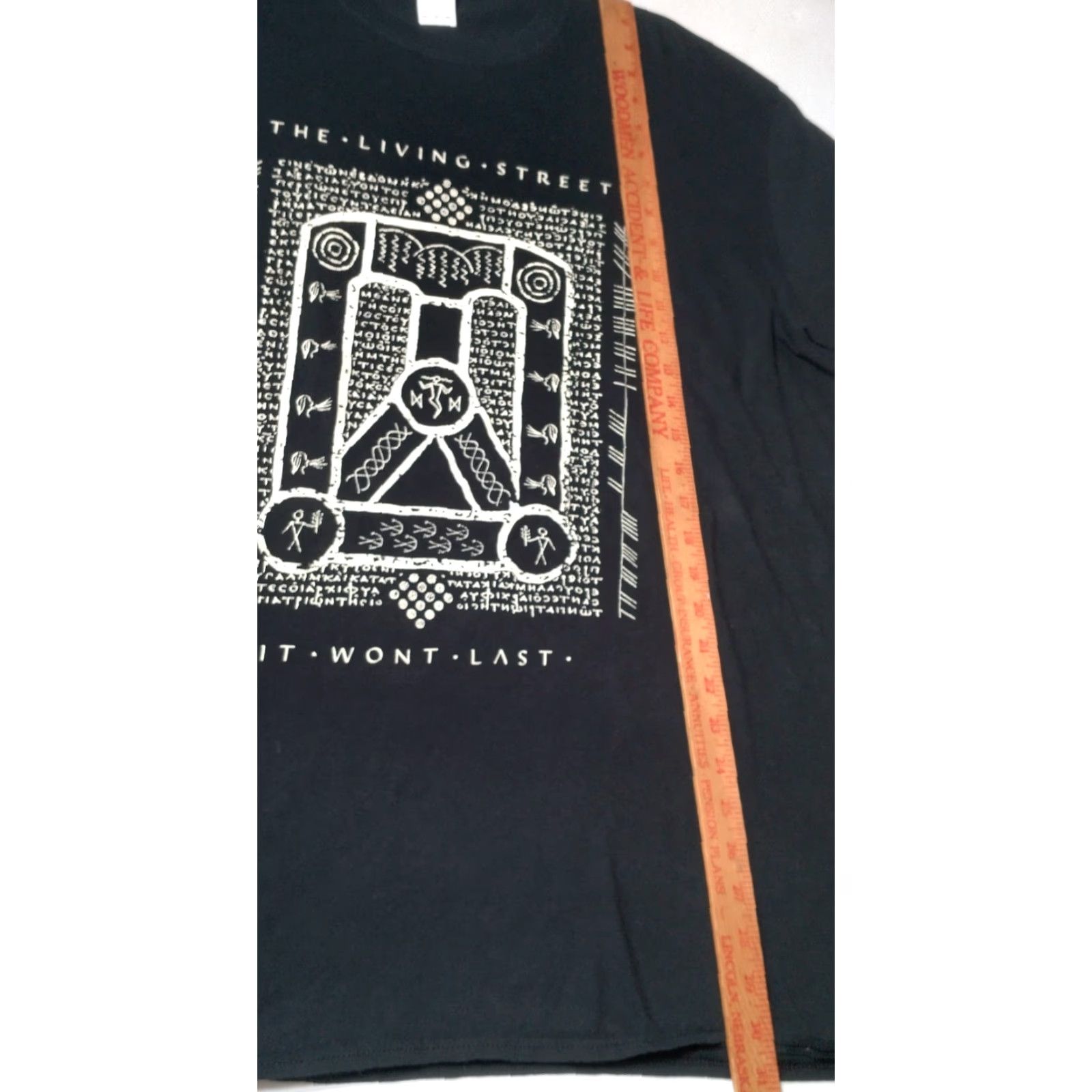 Gildan VINTAGE The Living Street Band Tour T Shirt Main Band, Shirt, Adult, 2XL, Black, Music, Tour, It Won't Last, The Living Street, 90s Concert, Mens Size US XXL / EU 58 / 5 - 3 Thumbnail