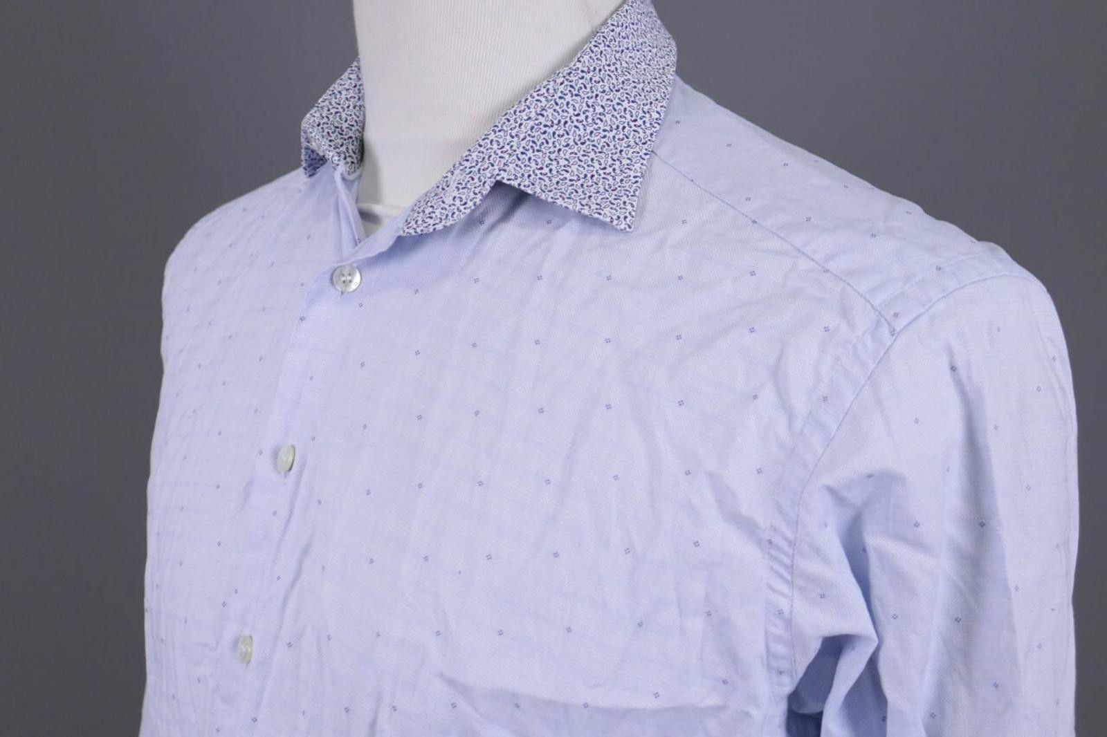 Etro Etro Milano Blue Paisley Button Down Shirt Size 41 Size US M / EU 48-50 / 2 - 9 Thumbnail