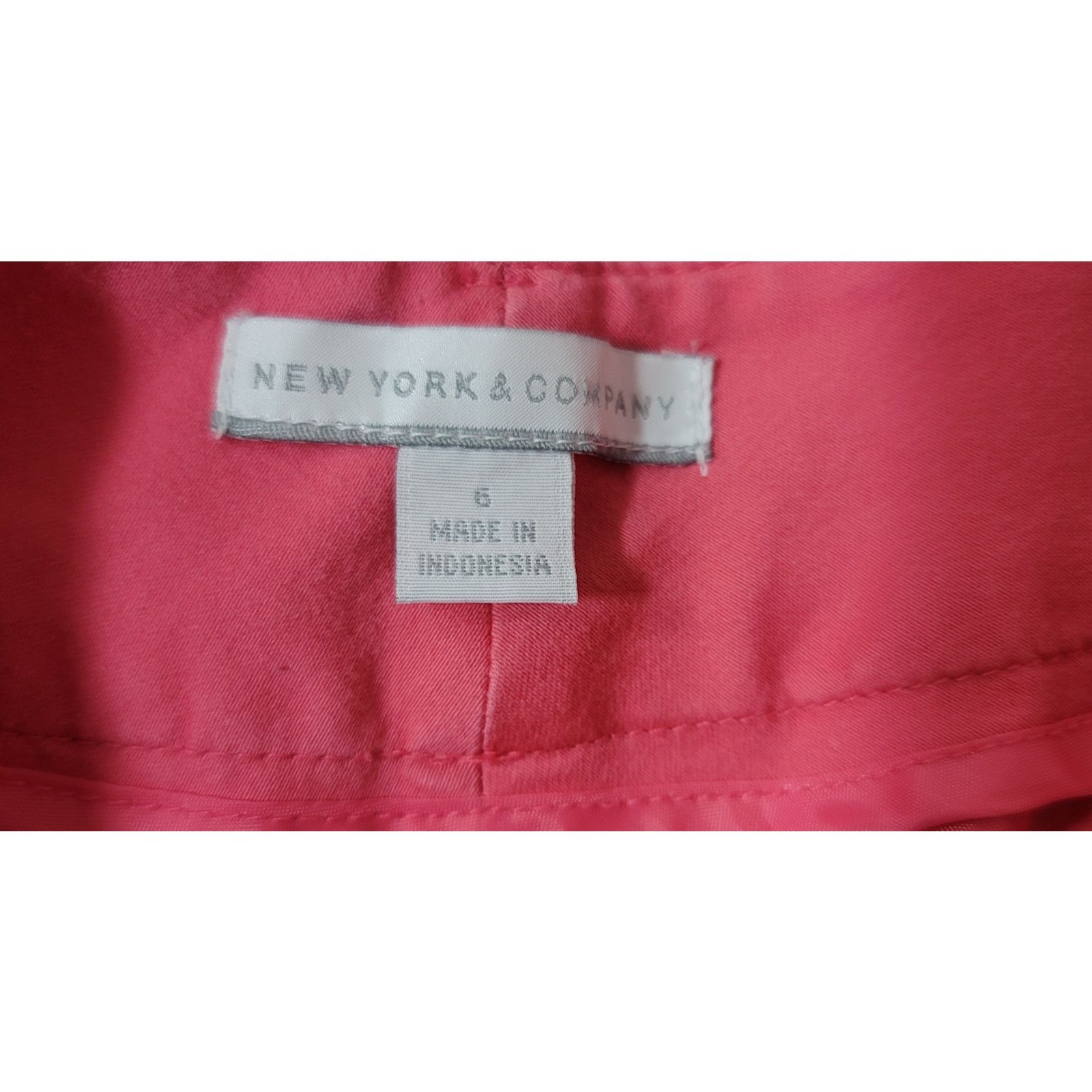 Other New York & Co. Pink Chino Women's Short 6 Flat Front Stretch Size 28" / US 6 / IT 42 - 5 Thumbnail