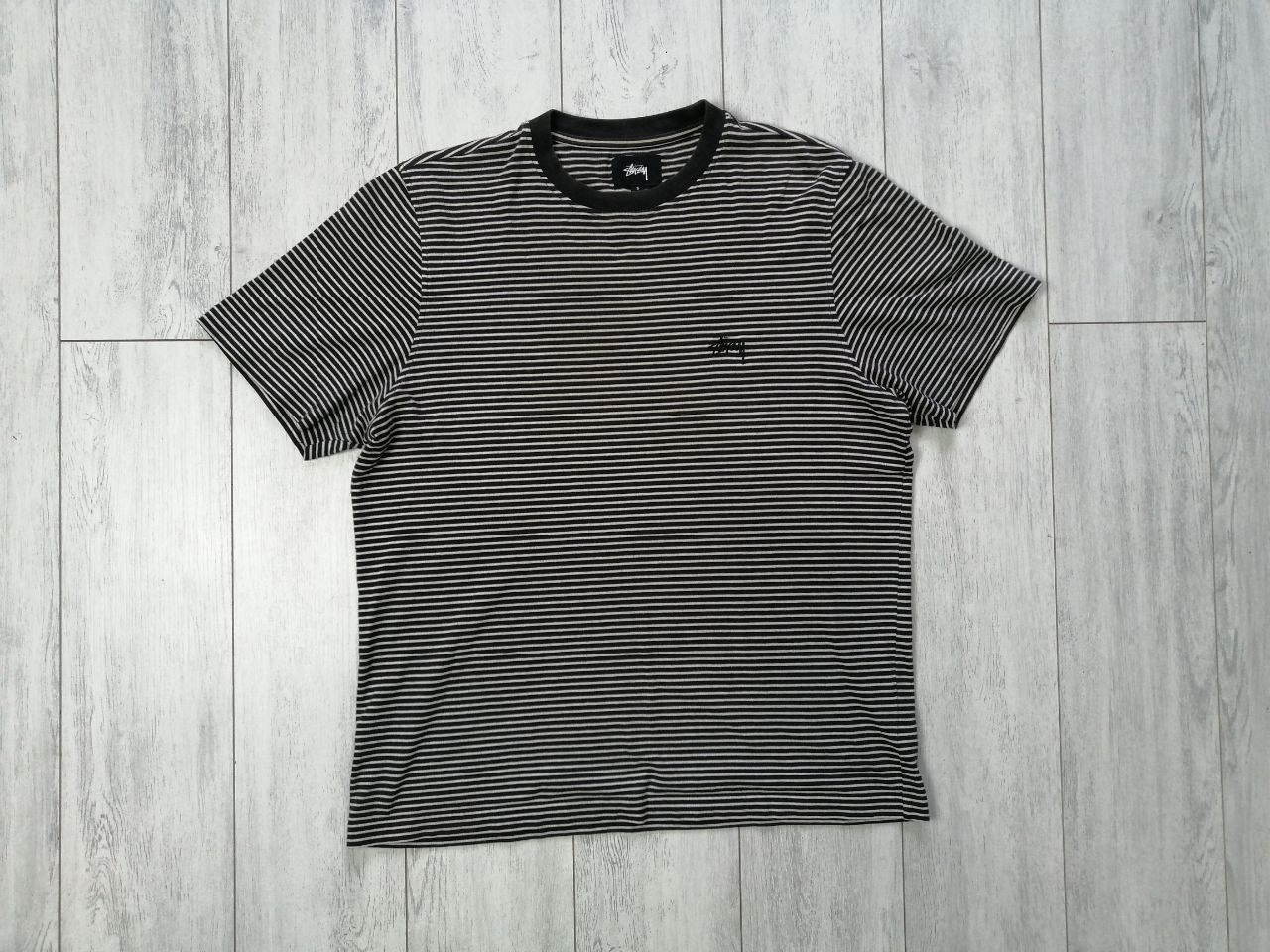 Stussy Stussy Mini Stripe Crew Tee Black | Grailed