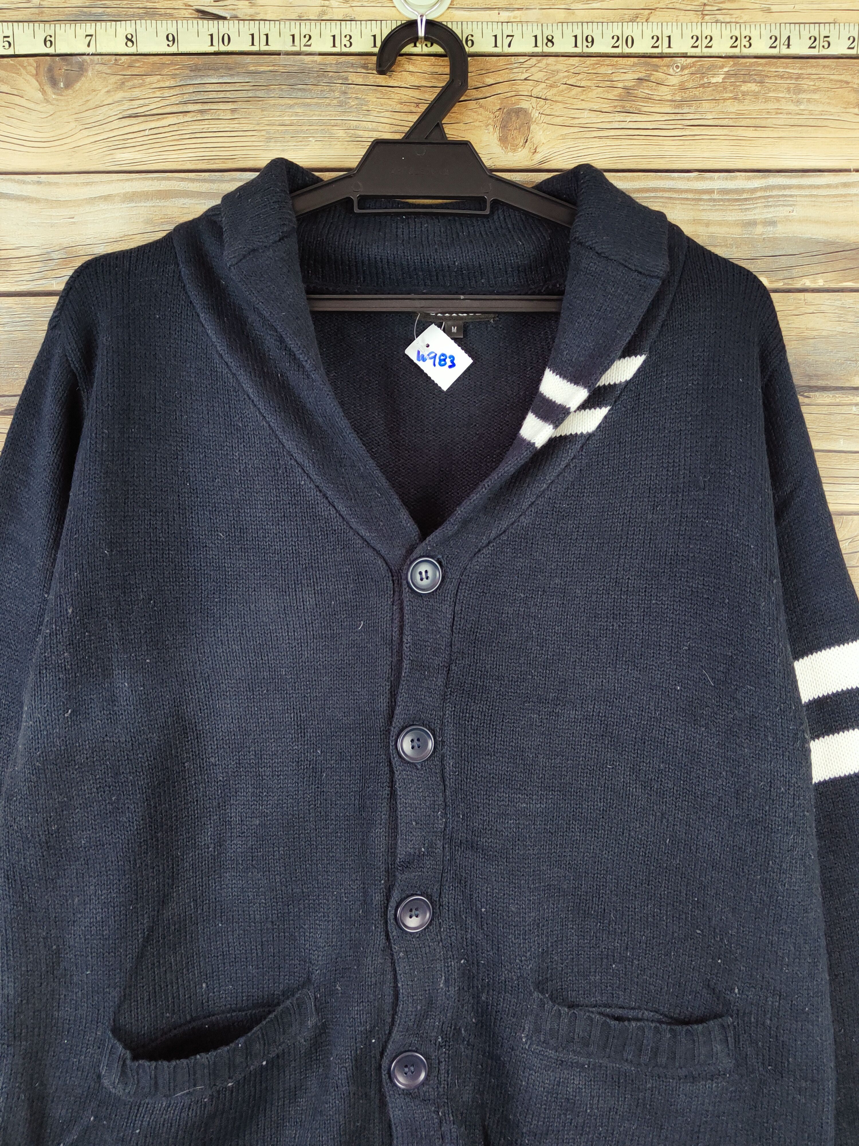 Homespun Knitwear × Japanese Brand Sorridere Navy Knitwear Cardigan #W983 Size US M / EU 48-50 / 2 - 2 Thumbnail