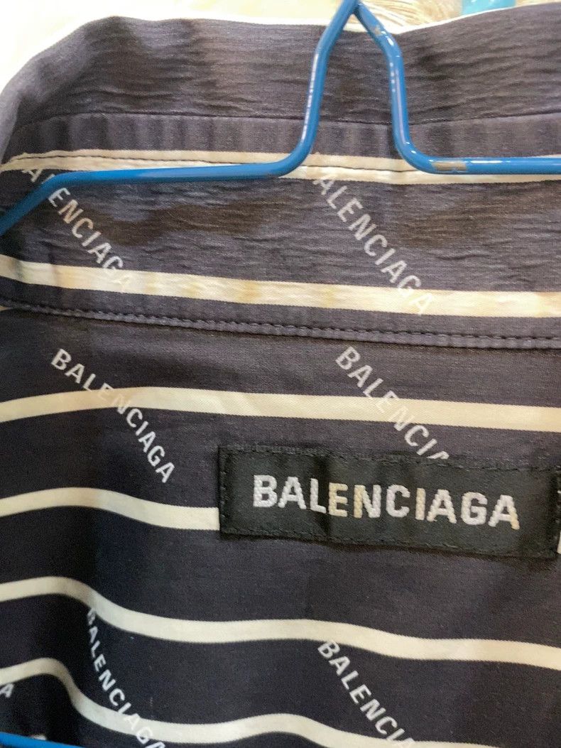 Balenciaga Balenciaga size 38 Striped logo all-over printed collar lo Size M / US 6-8 / IT 42-44 - 7 Thumbnail