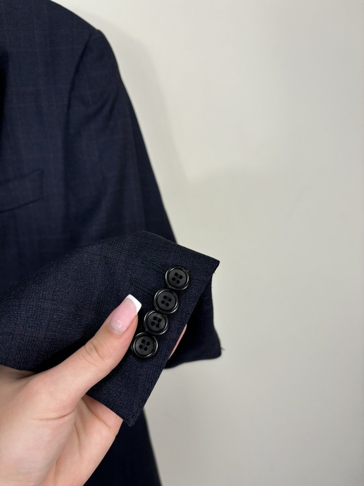 Canali Canali 1934 Su Misura Men’s Navy Blue Wool Blazer Jacket Size 40R - 12 Thumbnail
