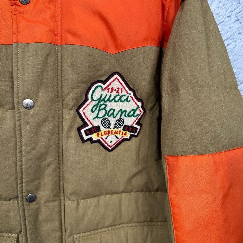 Gucci GucciKhaki orange color-blocked down jacket 2503-Nextarrow Size US S / EU 44-46 / 1 - 7 Thumbnail