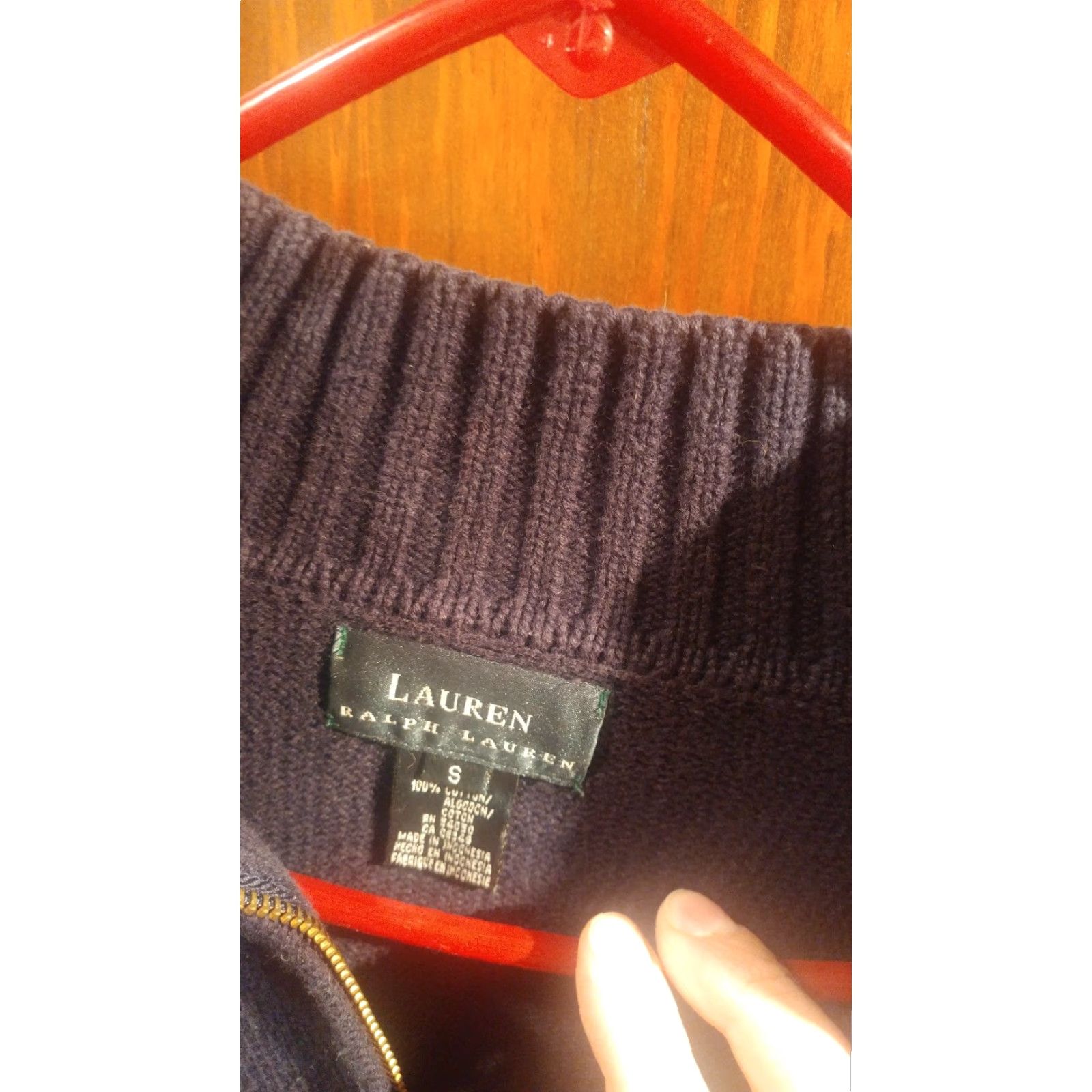 Ralph Lauren VINTAGE Lauren Ralph Lauren Navy Crest Sweater Mens Like New Size S Fits M-L Half Zip Blue Crest 90s/ Vintage Theme Mens Size US S / EU 44-46 / 1 - 2 Thumbnail