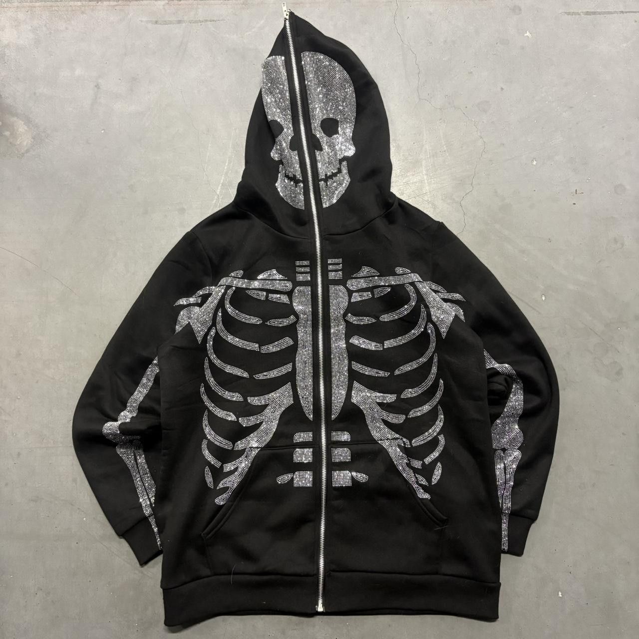 Vintage Y2K Miami Ink Skull Zip Up Hoodie | Grailed
