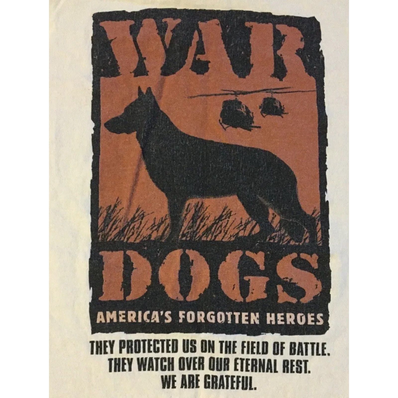 Vintage VINTAGE War Dogs Documentary Promo Shirt L Beige Tom Military 90s Grunge TV Movie USA Mens Size US L / EU 52-54 / 3 - 3 Thumbnail