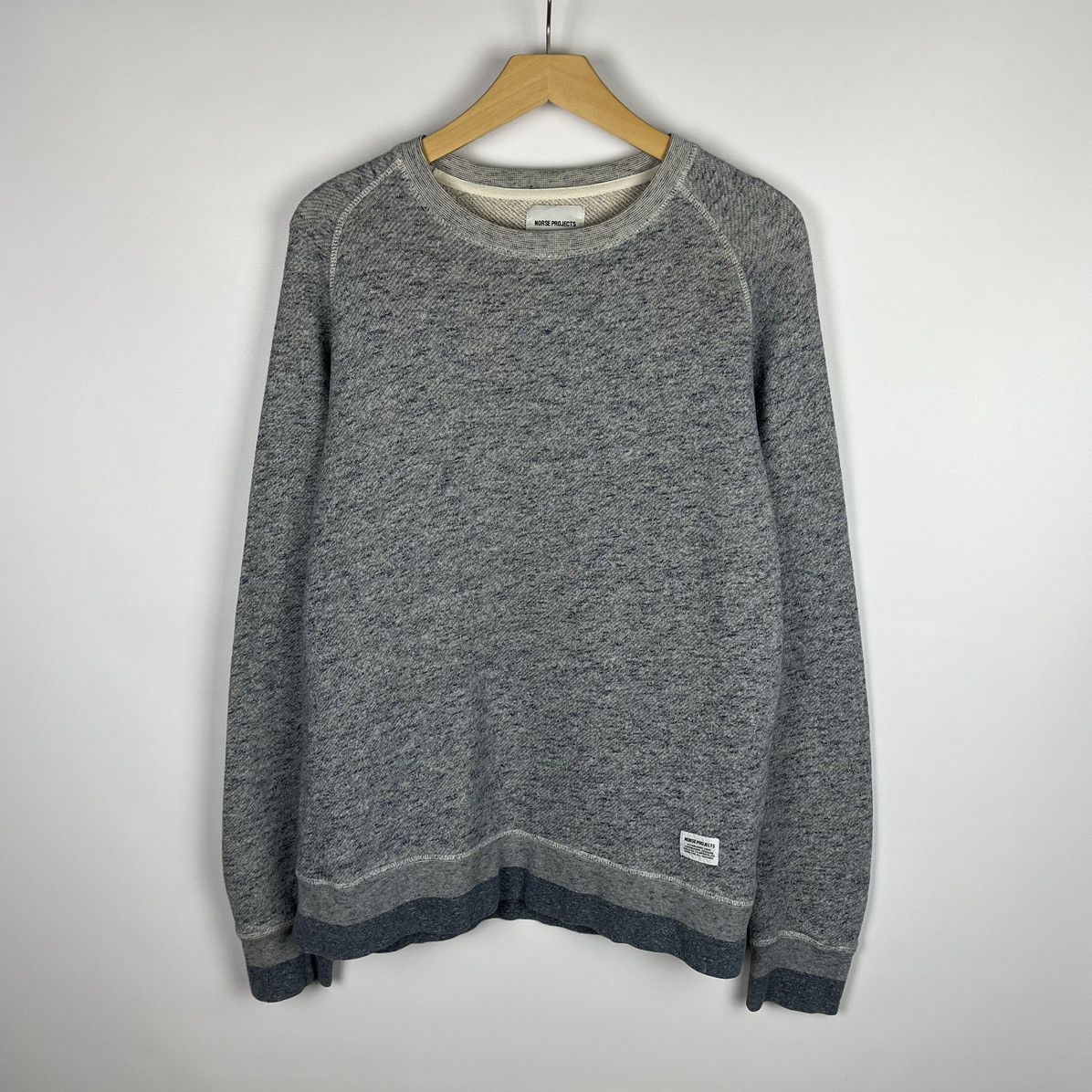 Norse Projects Designer Norse Project Textured Sweatshirt Basic Blue Raglan Size US S / EU 44-46 / 1 - 1 Thumbnail