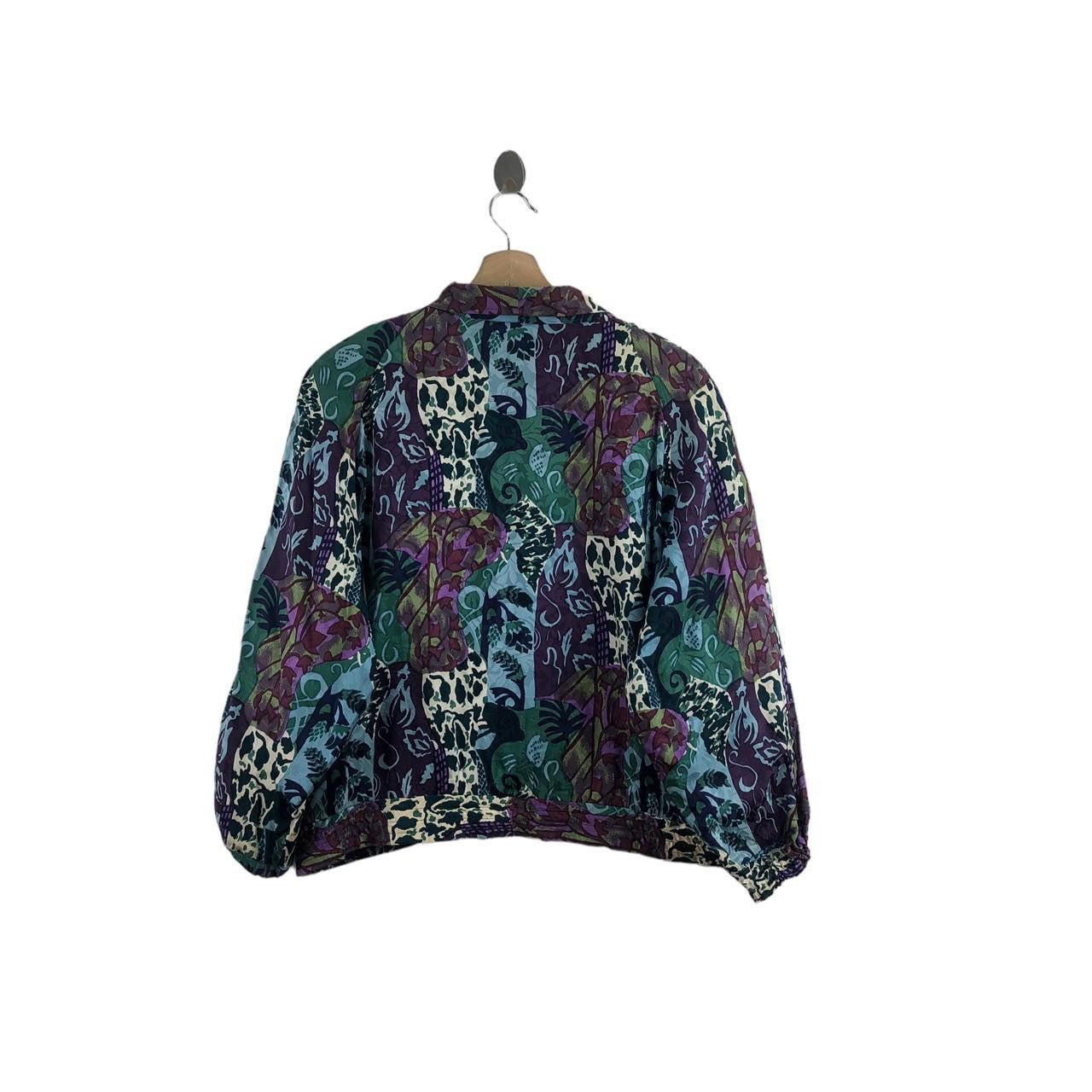 Other Vintage HELENE DE MICHEL Floral Painting Nature Jacket Coat Size L / US 10 / IT 46 - 2 Thumbnail