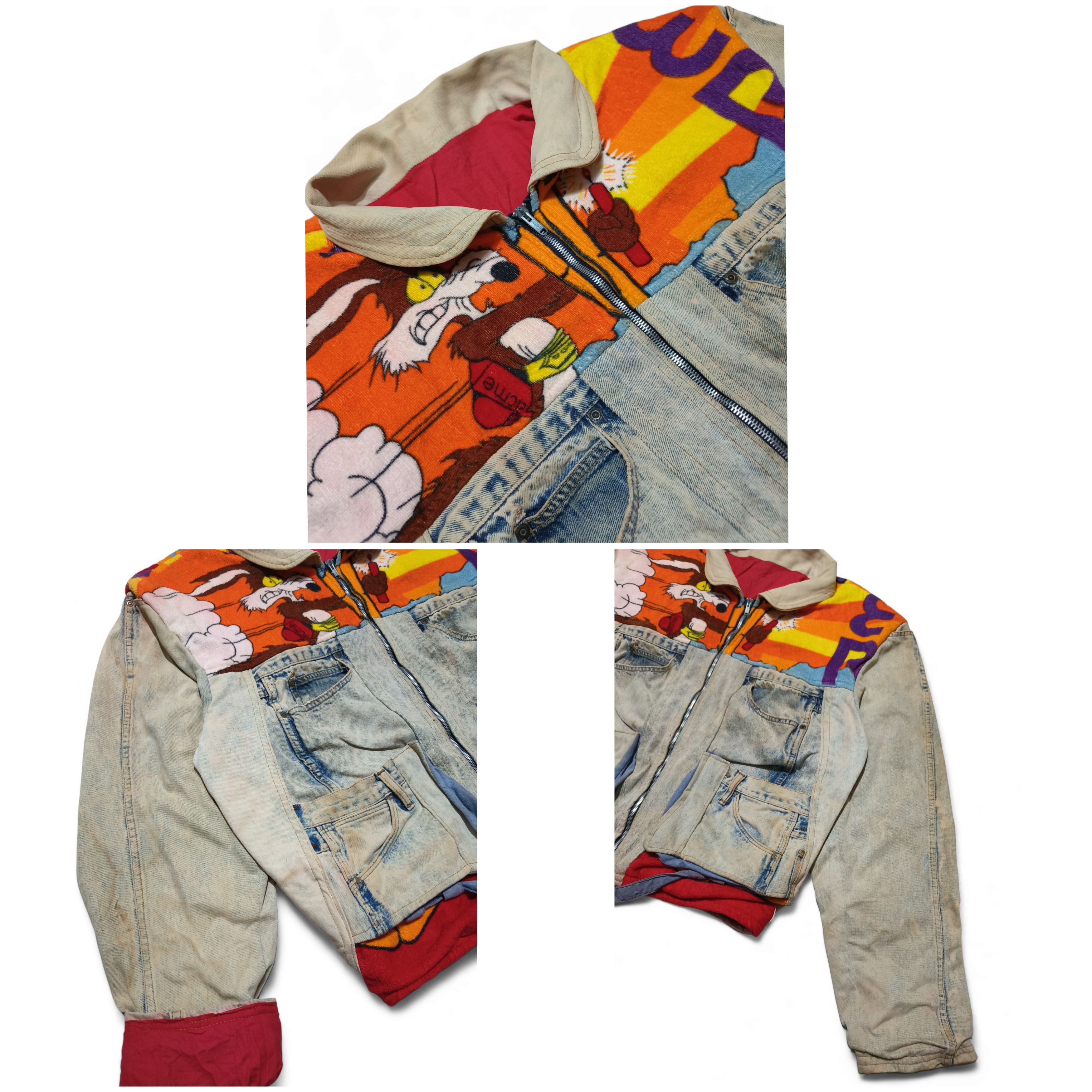 Too Cute Guetta Bros. Vintage Road Runner Wile TOO CUTE Guetta Bros Denim Jacket Size US XL / EU 56 / 4 - 7 Thumbnail