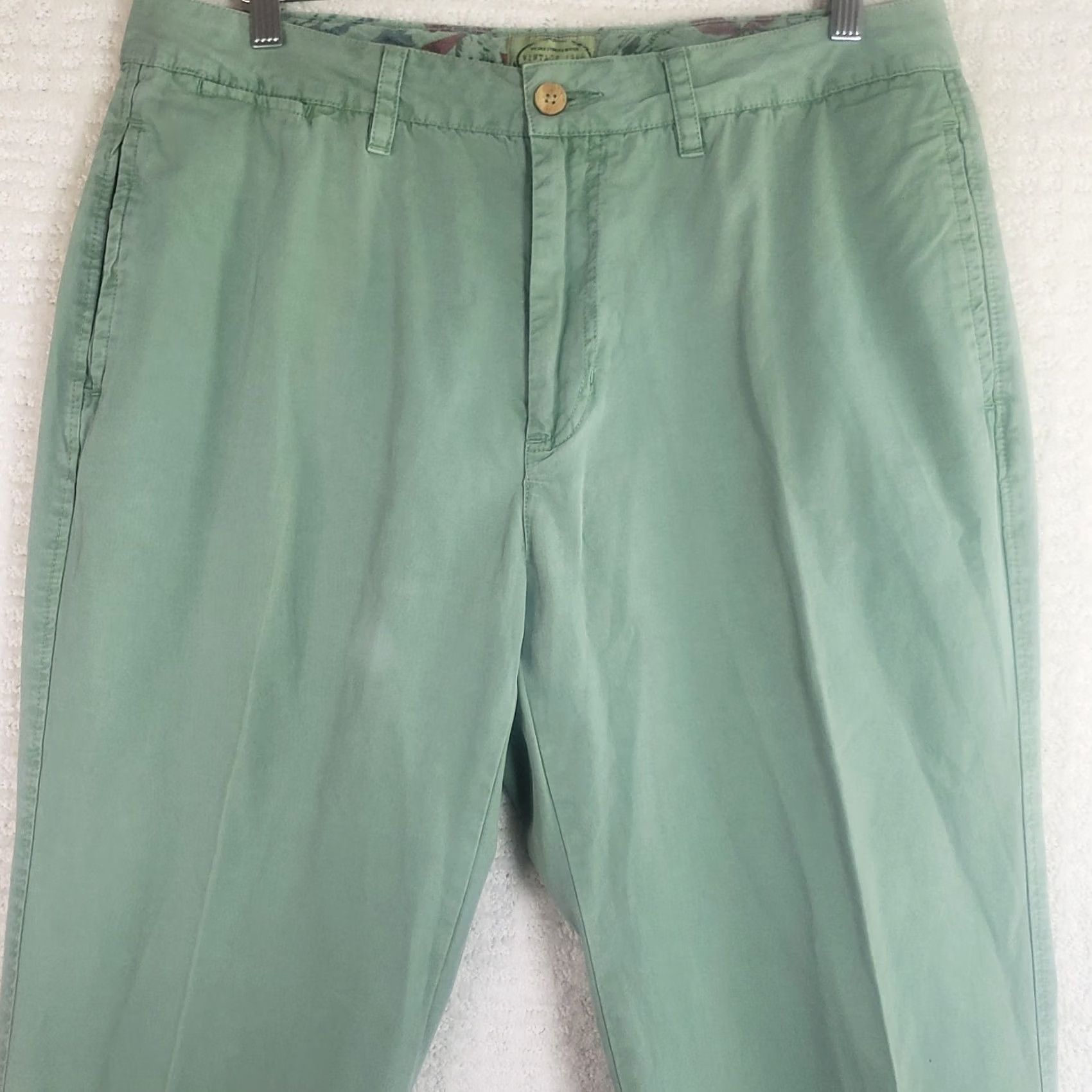 Vintage VINTAGE 1946 Chinos Straight Leg Flat Front Pants 36x30 Green Cotton Charleston Size US 36 / EU 52 - 2 Thumbnail