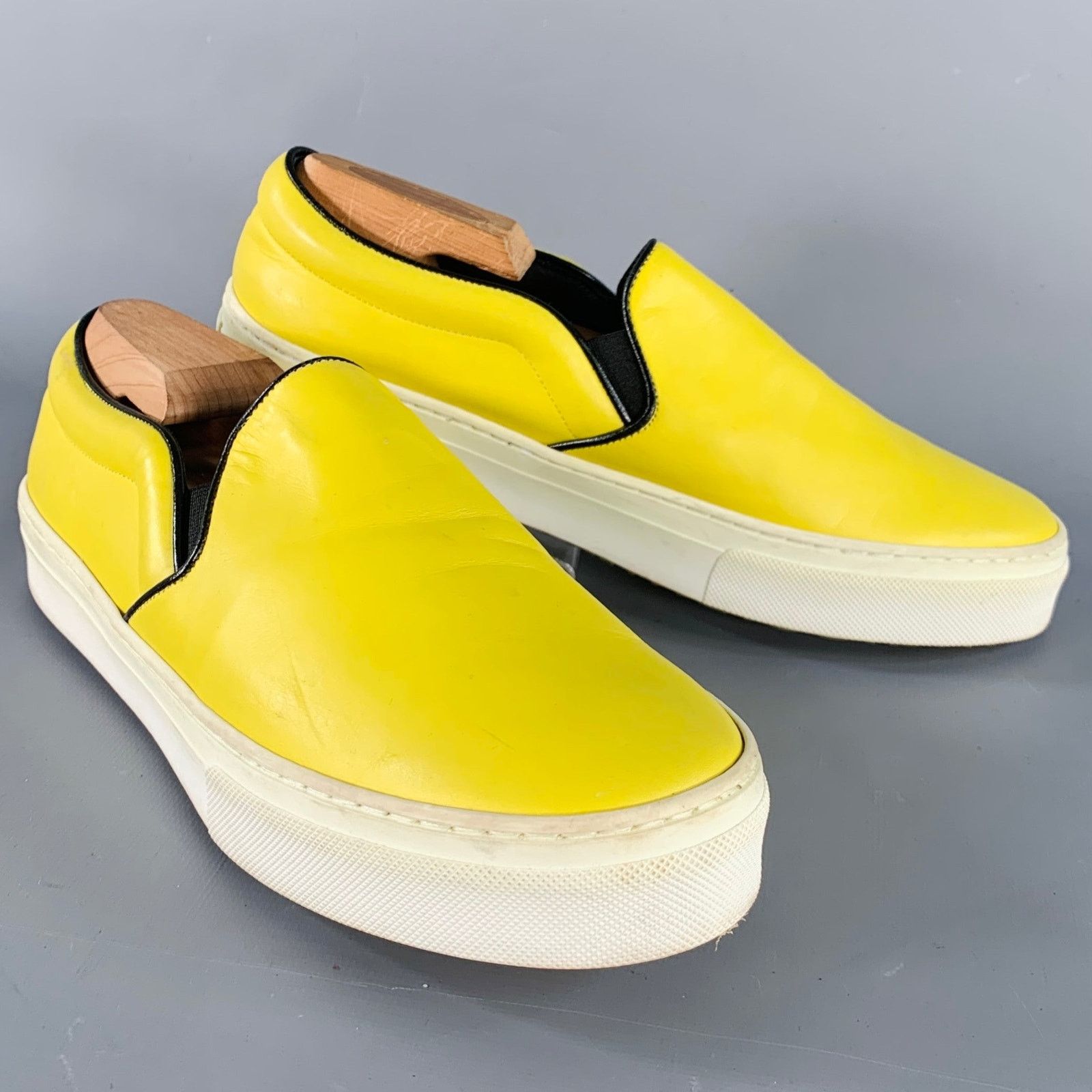 Celine CELINE Size 9 Yellow Leather Slip On Sneakers Size US 9 / EU 42 - 1 Thumbnail