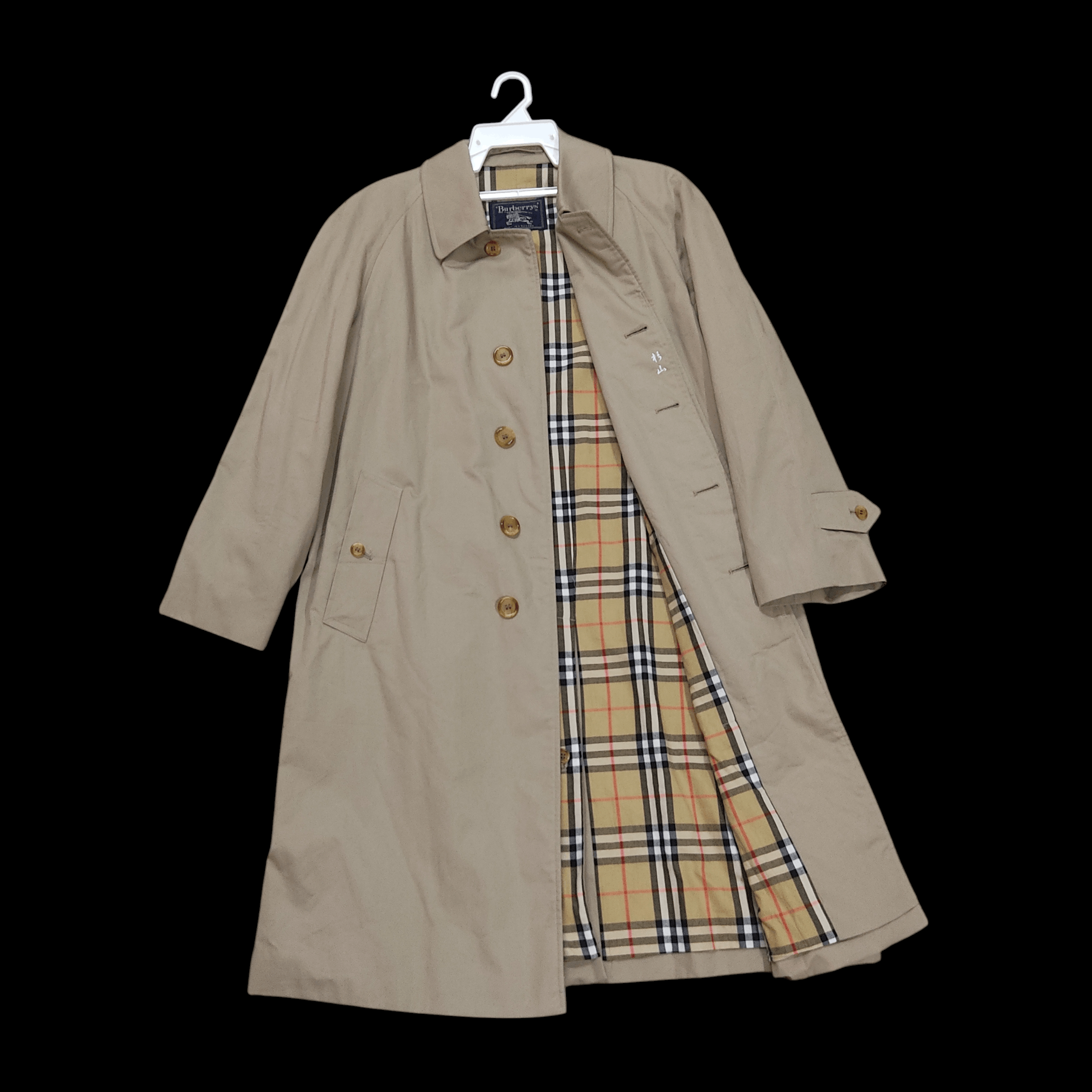 Burberry Burberry's Nova Check Beige Vintage Trench Coat 46 | Grailed