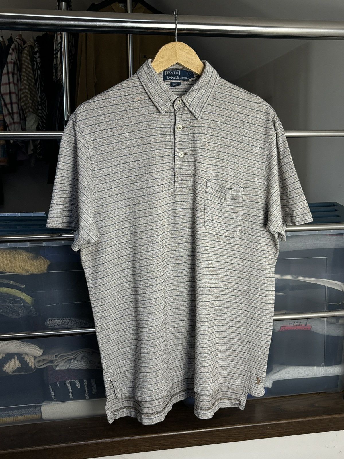 Polo Ralph Lauren × Vintage Polo Ralph Lauren Striped Polo Shirt Size US L / EU 52-54 / 3 - 2 Thumbnail