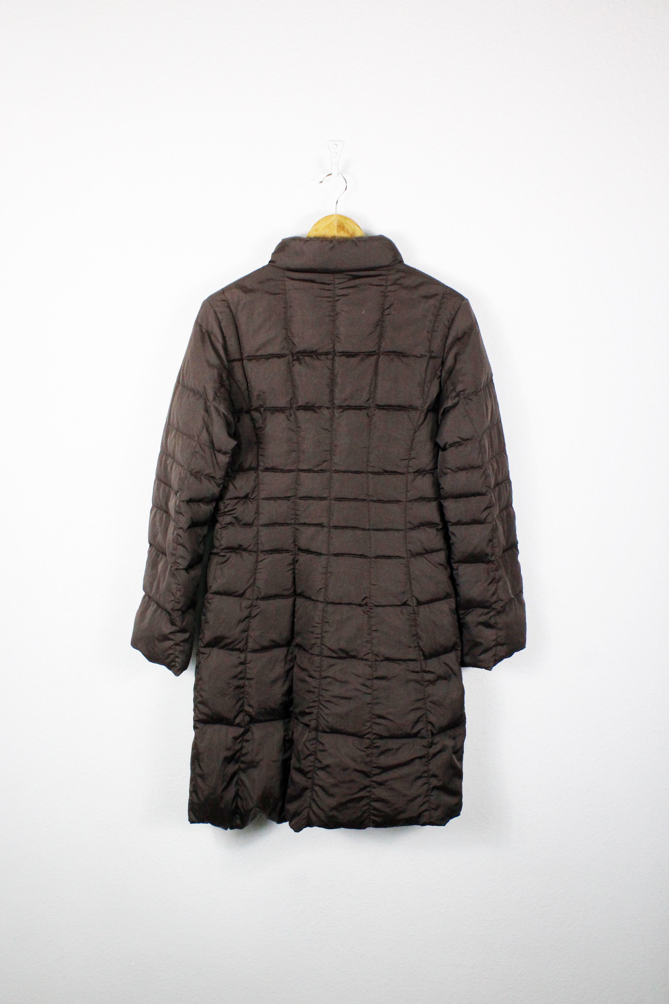 Moncler × Vintage Moncler Vintage Womens Quilted Brown Zip Coat Jacket 90s Size M / US 6-8 / IT 42-44 - 9 Thumbnail