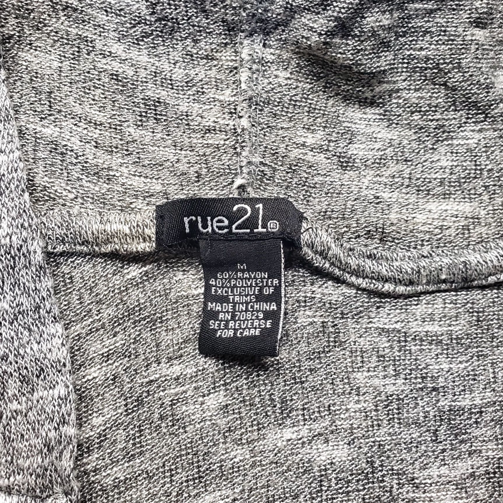Vintage rue21 V Solid Gray Neck Long Sweater Long Sleeve Rayon Adult Women's M Medium Cardigan Size M / US 6-8 / IT 42-44 - 3 Thumbnail