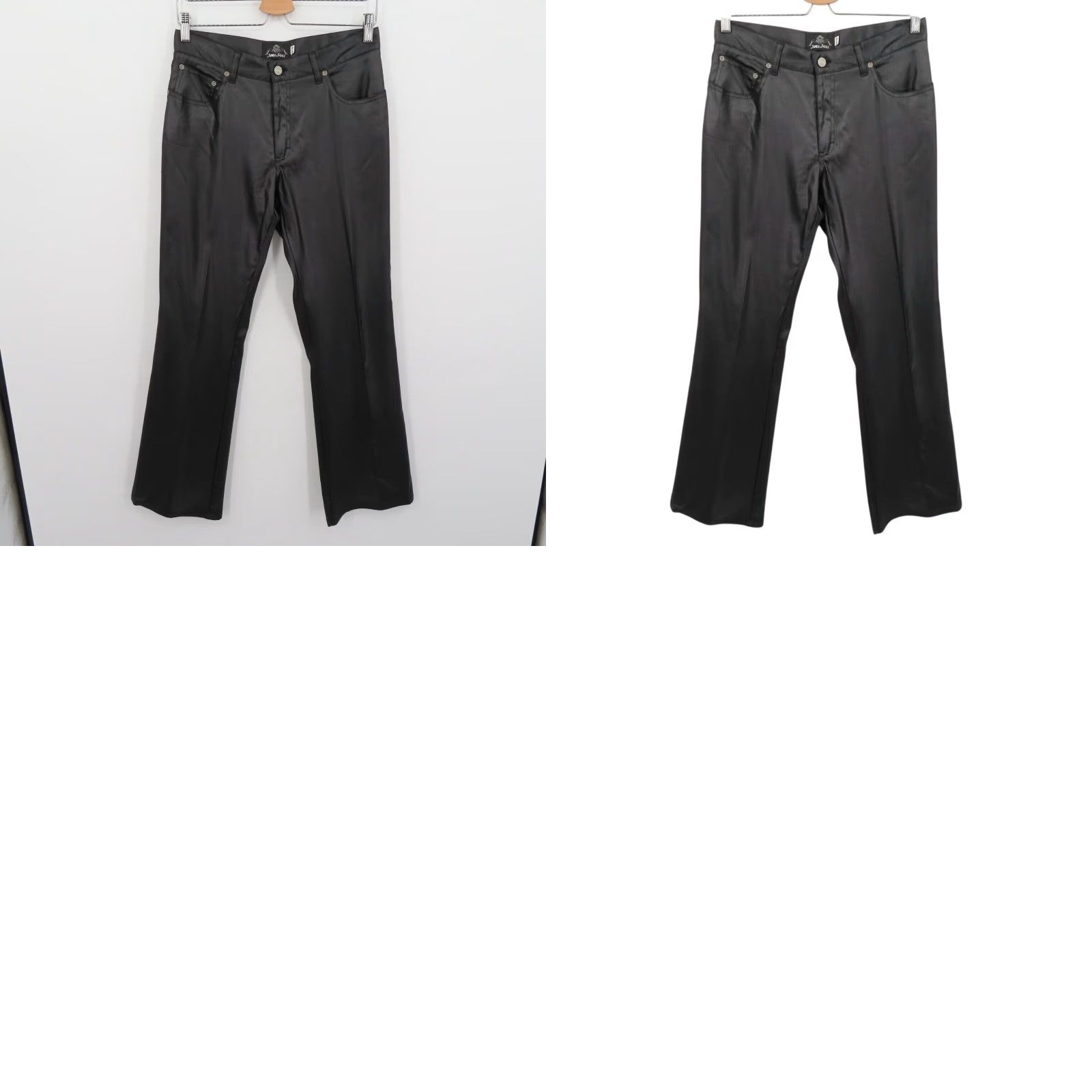 Vintage VINTAGE Jou Jou Womens Pants 90s Satin Pleated Front Black VTG 90s Dress Pants Size 10 Womens Boys Girls? Size 32" / US 10 / IT 46 - 8 Thumbnail