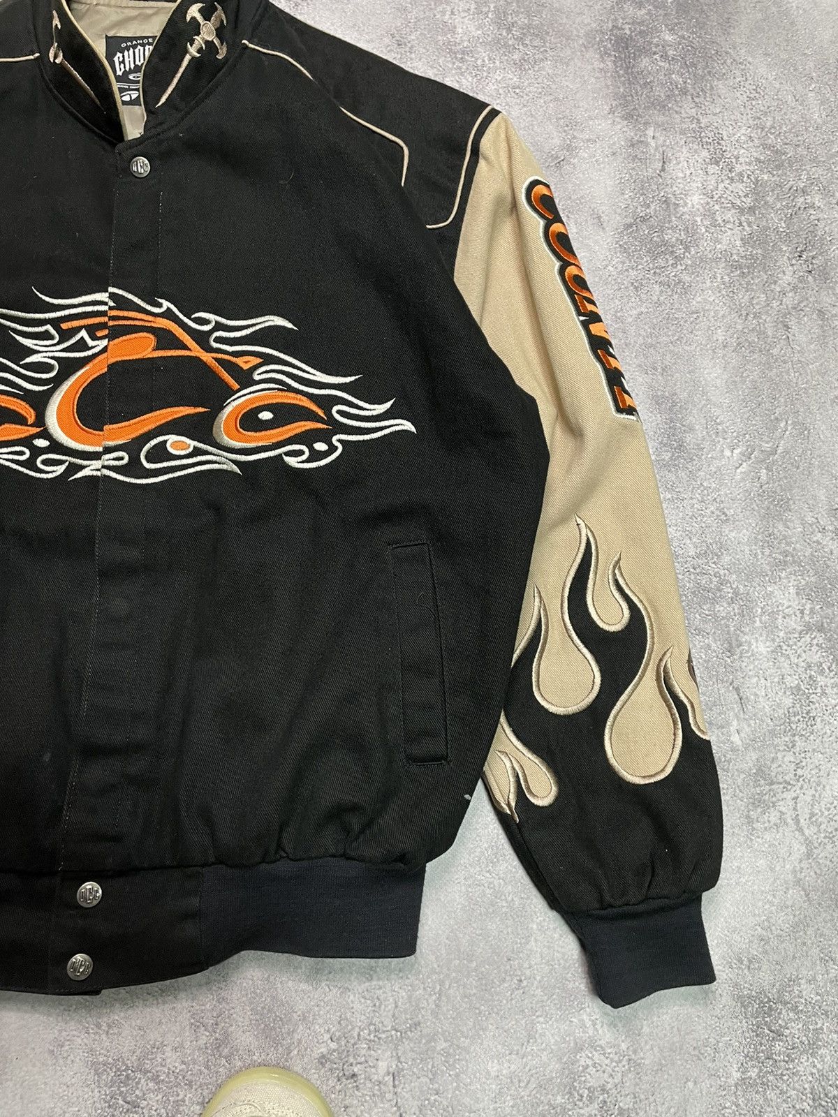 Harley Davidson Vtg 90s OCC Big Logo Racing Bomber Jacket Y2K Biker L Size US M / EU 48-50 / 2 - 4 Thumbnail