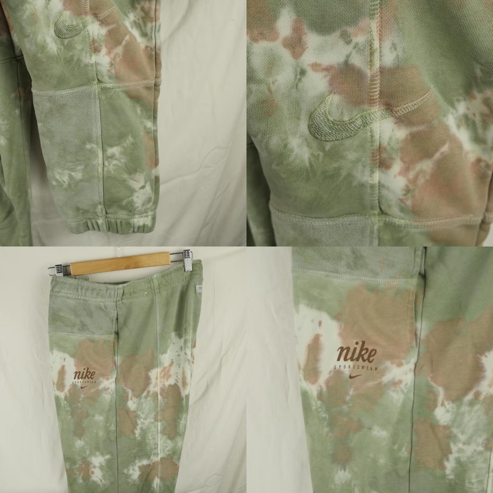 Nike Nike Sportswear Pants Mens Large Green Tie Dye Fleece Sweatpants DO6187-204 Size US 33 - 8 Thumbnail