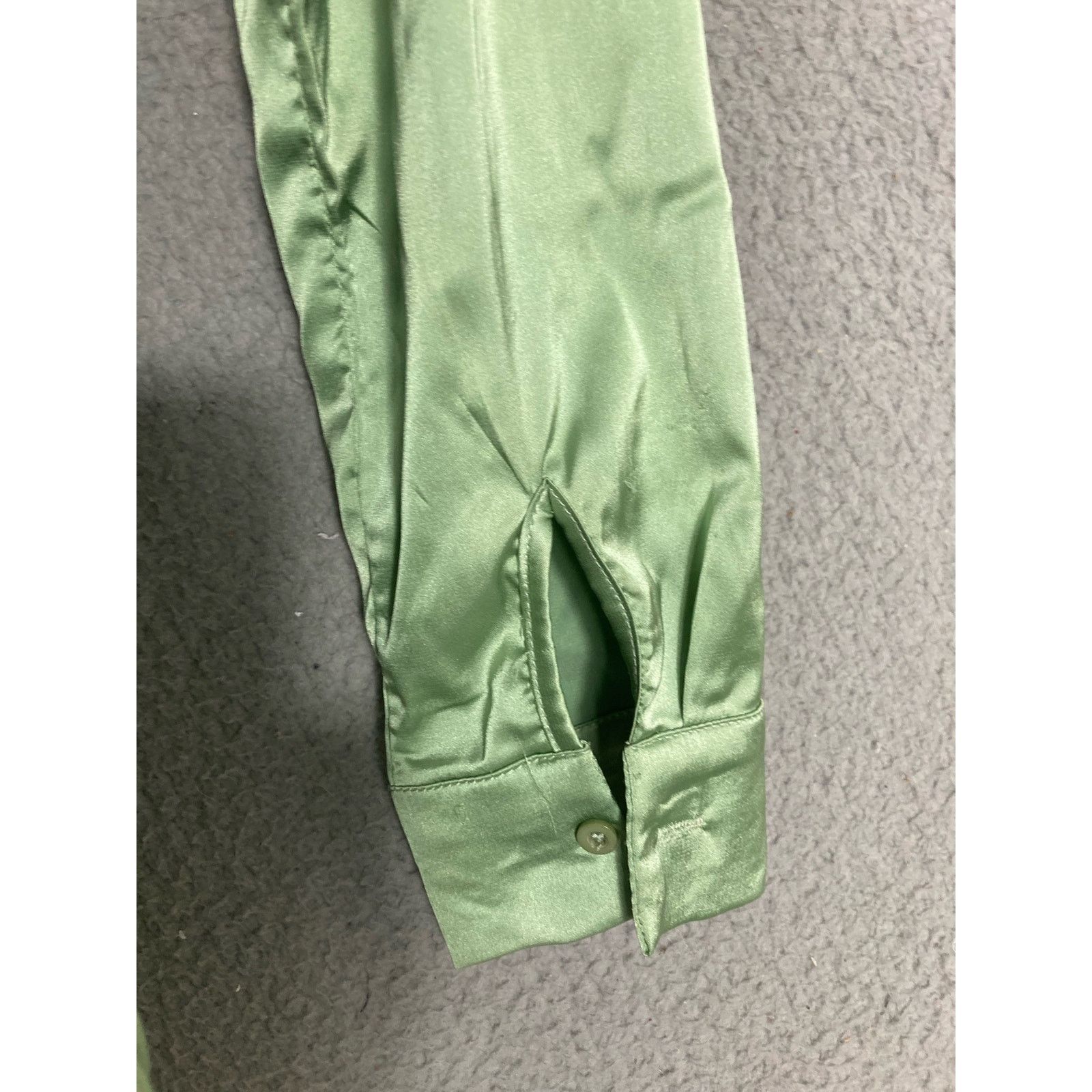 Shein SHEIN Satin Nightgown Olive Green Long Bell XS NWT Size XS / US 0-2 / IT 36-38 - 7 Thumbnail