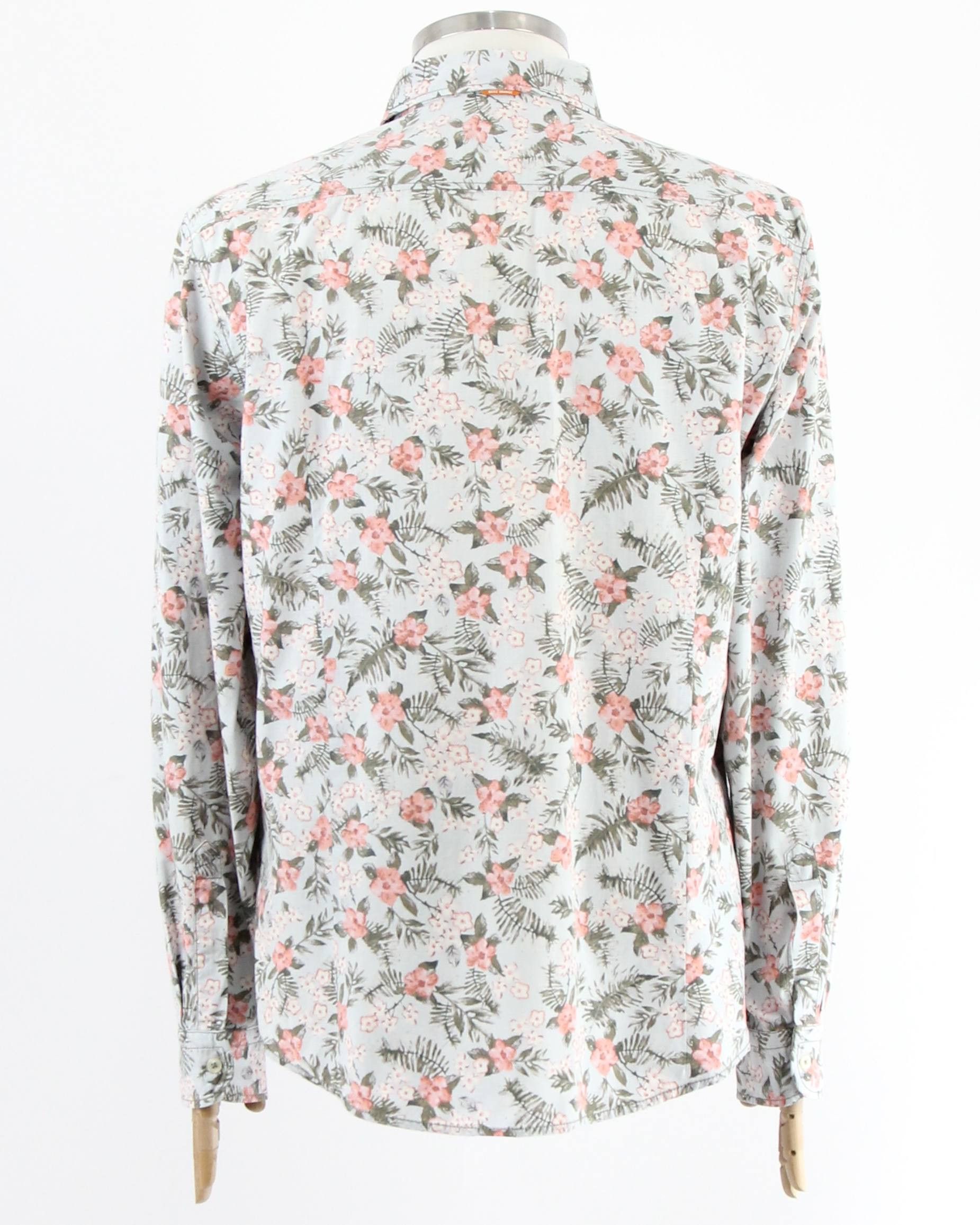 Hugo Boss HUGO BOSS Linen and cotton patterned shirt Size US XXL / EU 58 / 5 - 3 Thumbnail