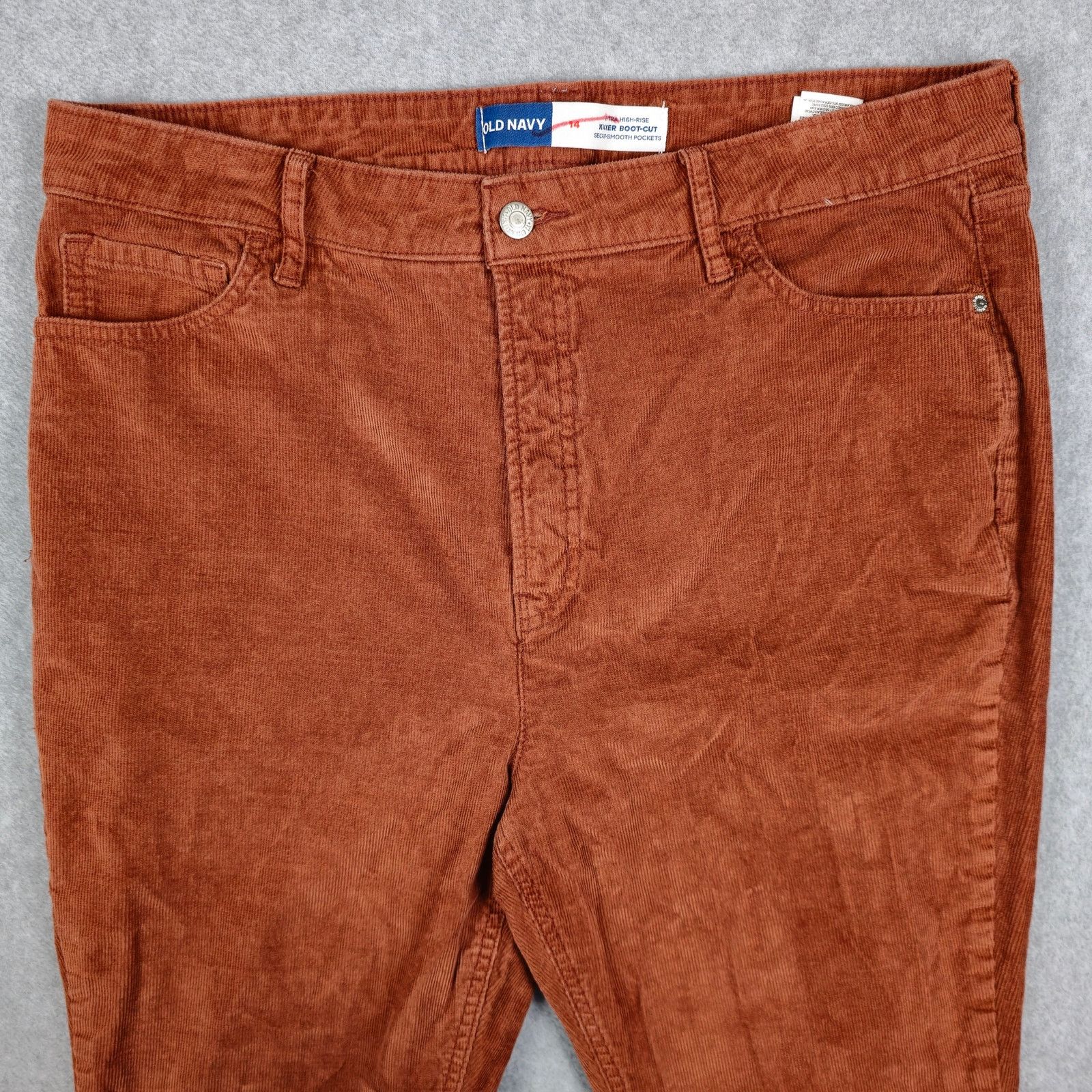 Old Navy Old Navy 14 Kicker Boot-Cut Corduroy Pants Rust Color Size 36" / US 14 / IT 50 - 6 Thumbnail