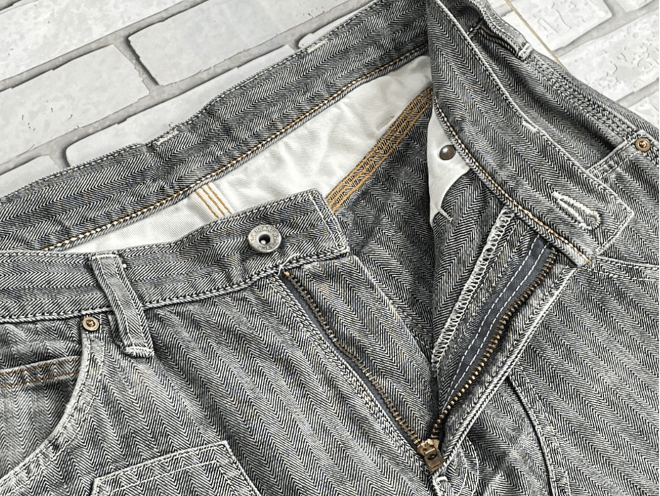 Iron Heart Double Knee Herringbone Grailed