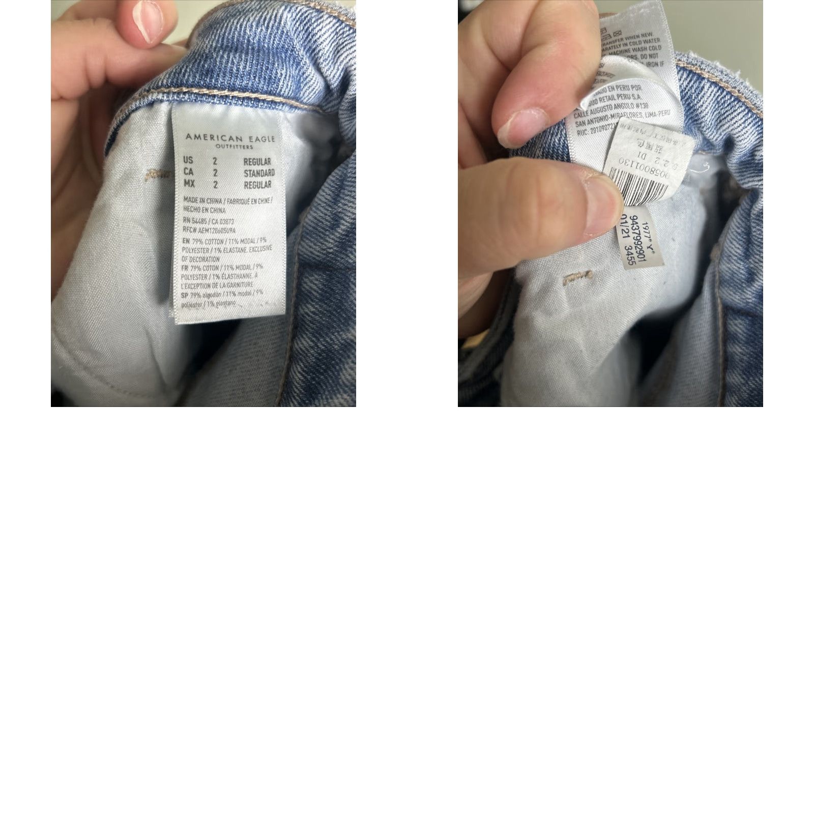 American Eagle Outfitters VINTAGE American Eagle mom straight jean Size 2 Light Wash 26x28 Size 42" / US 20 - 10 Thumbnail