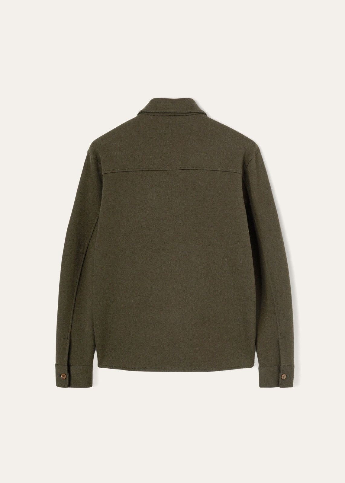 Loro Piana o1srvl11e1224 Whitney Cotton Jersey Overshirt in Olive Green Size US M / EU 48-50 / 2 - 2 Thumbnail