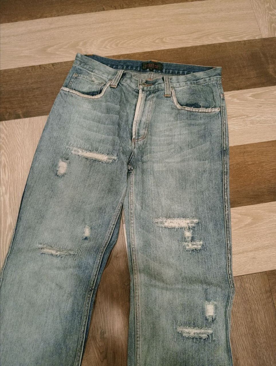 If Six Was Nine JAPANESE ZEROSAIL DISTRESSED JEANS - SIZE L Size US 31 - 3 Thumbnail