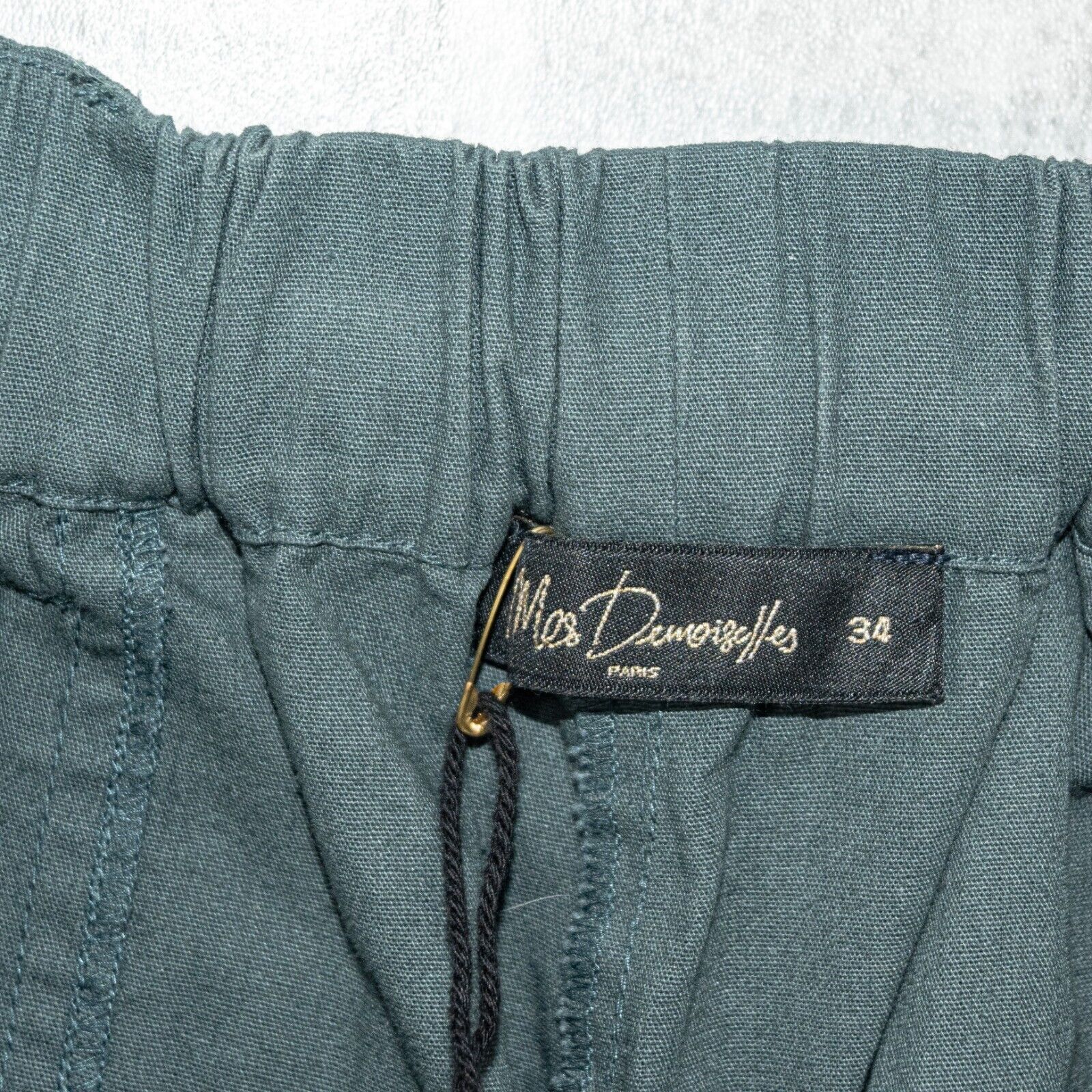 Mes Demoiselles Mes Demoiselles Women's Wide-Leg Belted Pants Teal Size 24" / US 00 / IT 34 - 2 Thumbnail