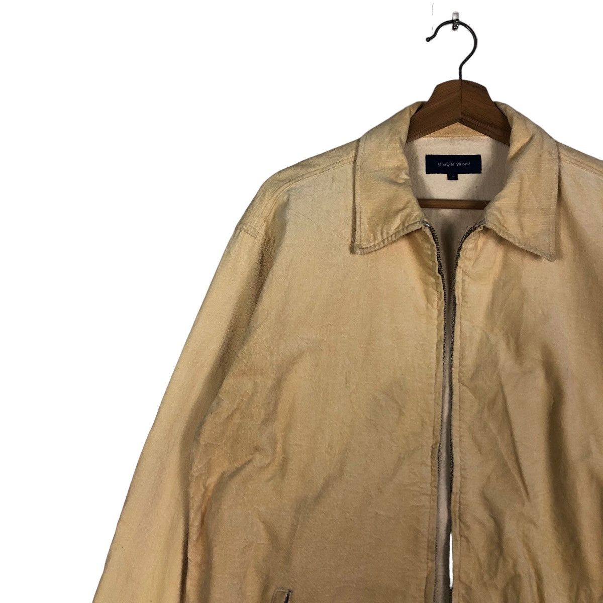 Japanese Brand Vintage Velvet Zipper Jacket Global Work Japan Issey Miyake Size US M / EU 48-50 / 2 - 7 Thumbnail