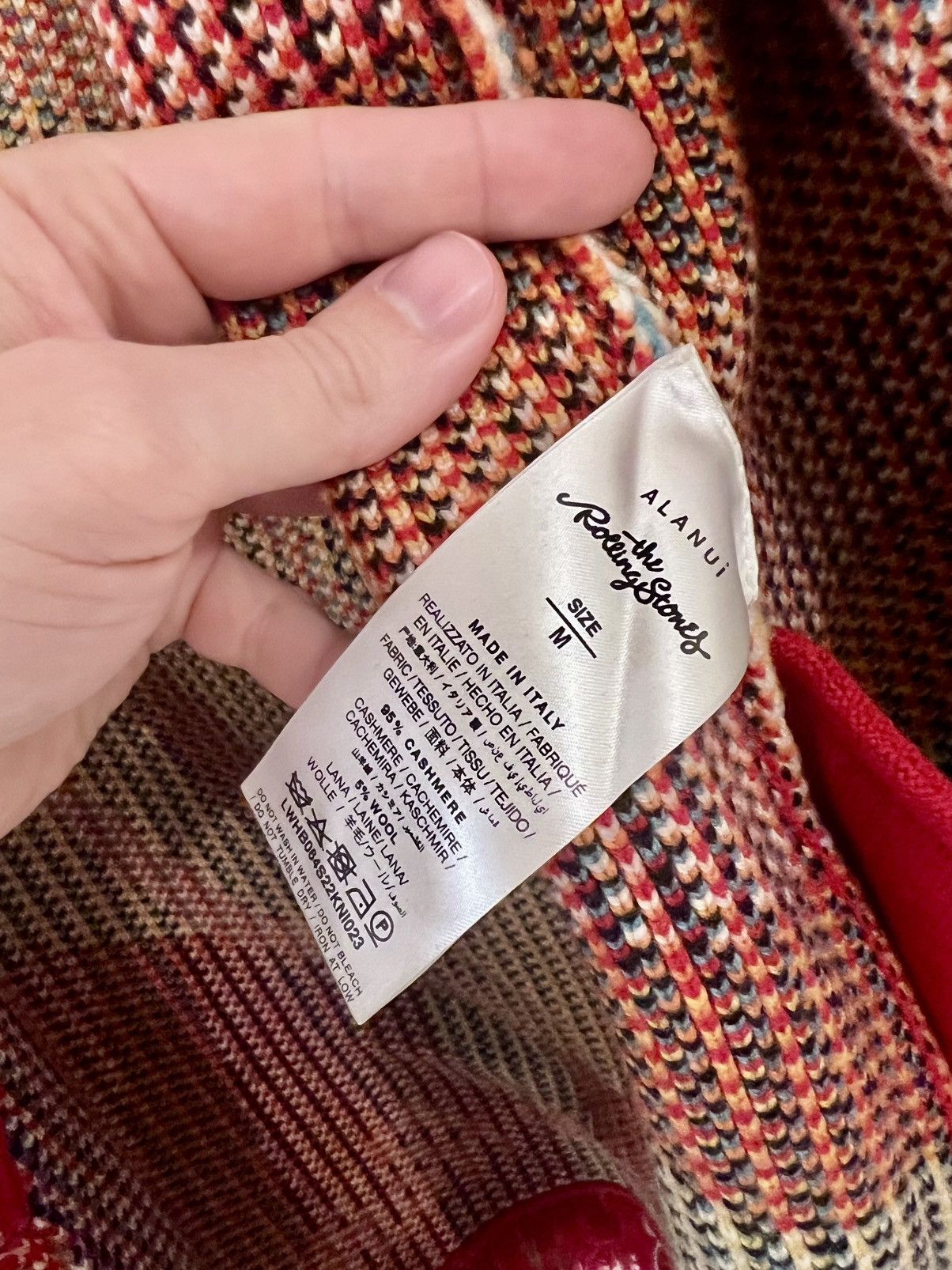 Alanui RARE $3,720 Cashmere Rolling Stones Cardigan Size ONE SIZE - 17 Thumbnail