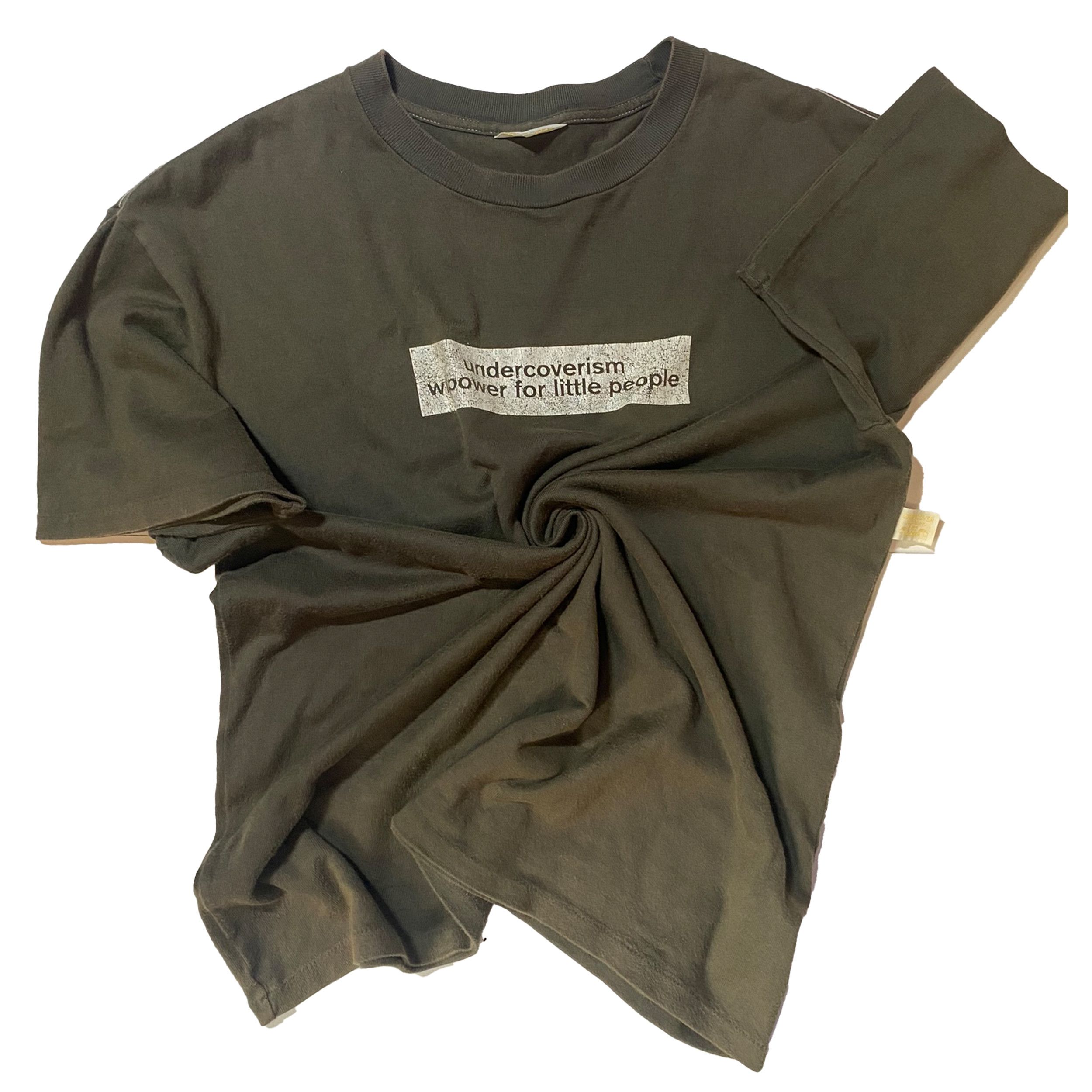 image of Jun Takahashi x Undercover 99Ss - "willpower For Little People" Tee in Olive, Men's (Size Medium)
