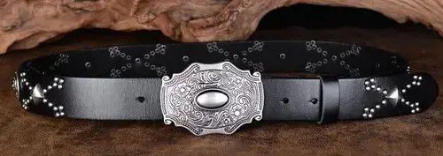 Leader Of Cool Moons Punk Rivet Leather Belt Size ONE SIZE - 2 Thumbnail